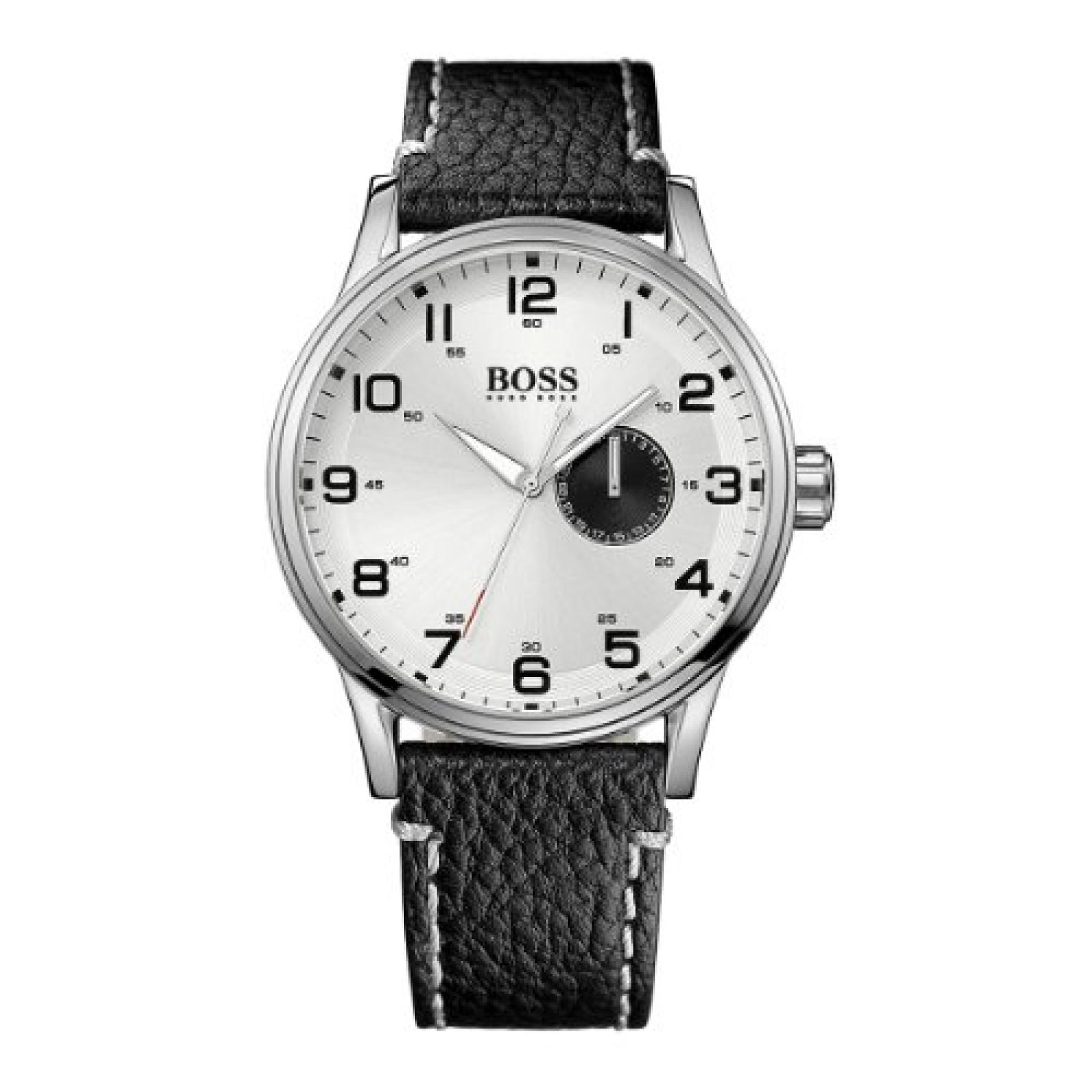 Hugo Boss Herren-Armbanduhr XL Analog Quarz Leder 1512722 Hugo Boss Herren-Armbanduhr XL Analog Quarz Leder 1512722