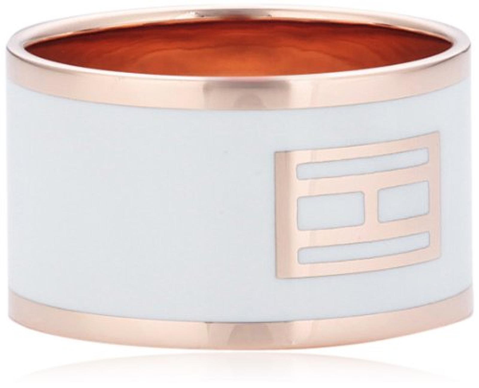Tommy Hilfiger jewelry Damen-Ring Edelstahl IP roségold beschichtet Emaille weiß 2700395 Tommy Hilfiger jewelry Damen-Ring Edelstahl IP roségold beschichtet Emaille weiß 2700395