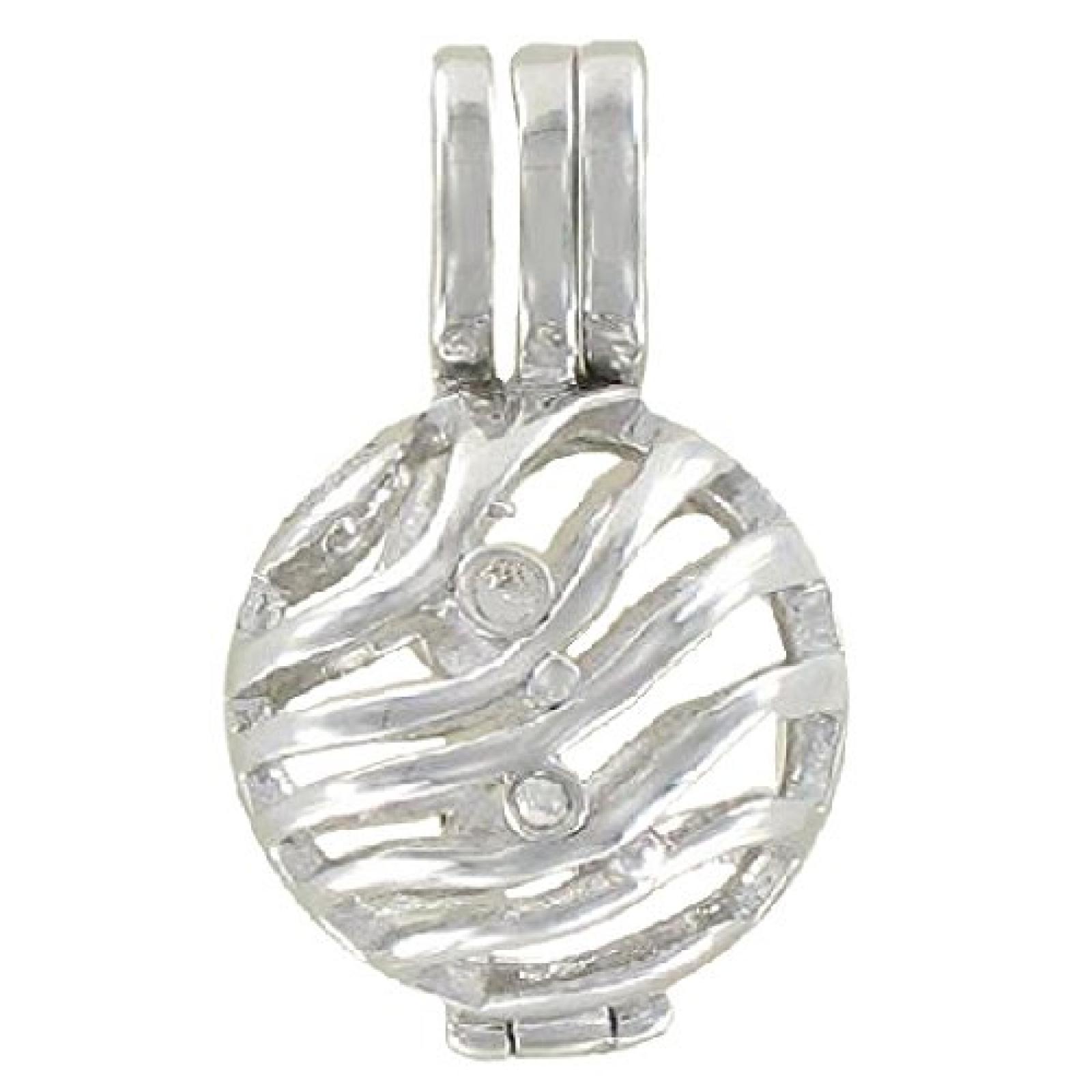 Quiges: Eligo Jewellery Placcato Oro Rosa CZ Steine 33mm Moneta Rotonda