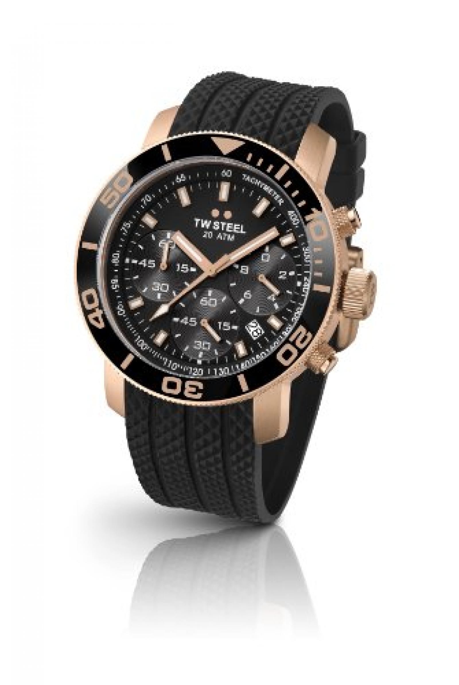 TW Steel Herren-Armbanduhr XL Diver Chronograph Quarz Kautschuk TW-702 TW Steel Herren-Armbanduhr XL Diver Chronograph Quarz Kautschuk TW-702