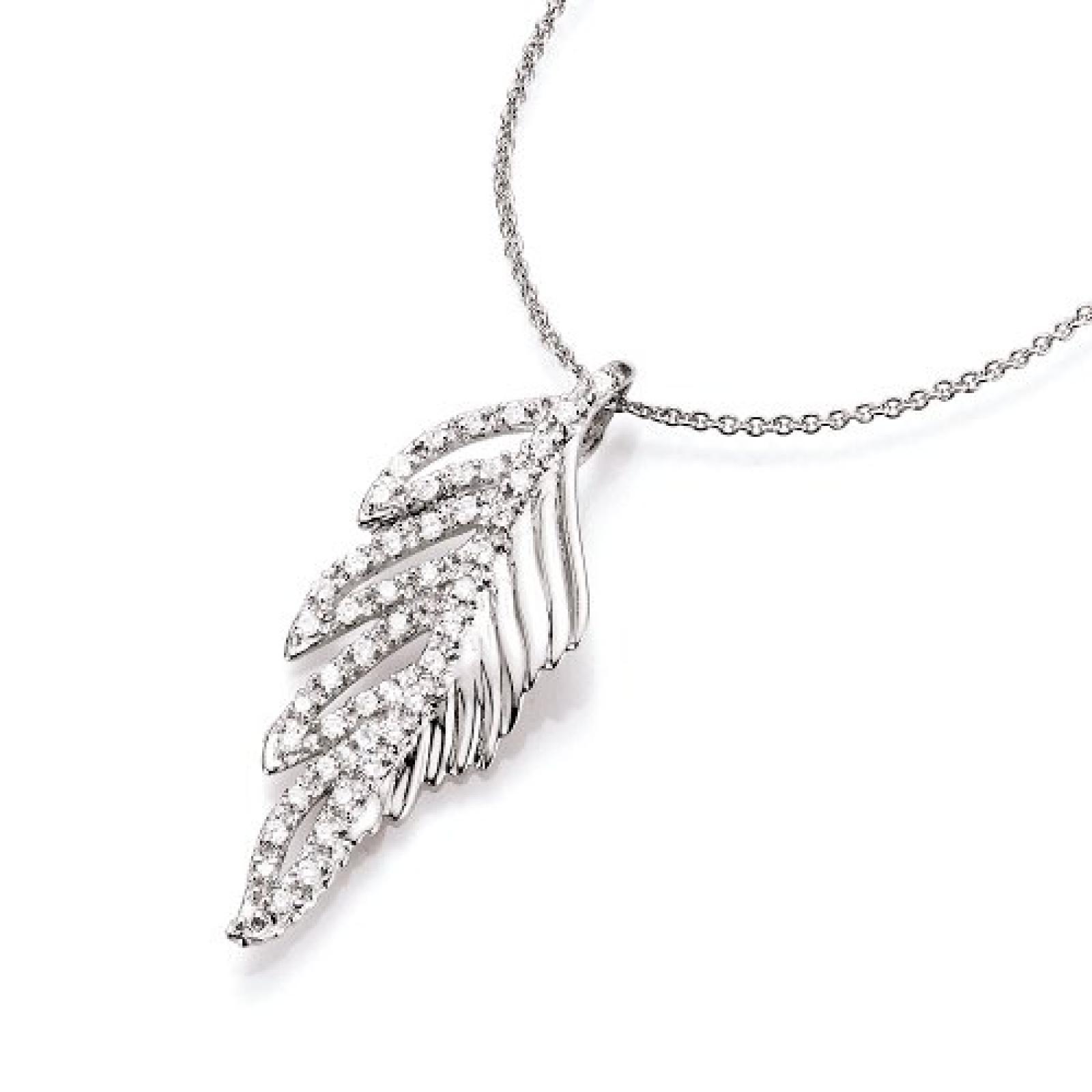 Spirit - New York Damen-Anh&auml;nger Silber rhodiniert Zirkonia wei&szlig; 99003793430 