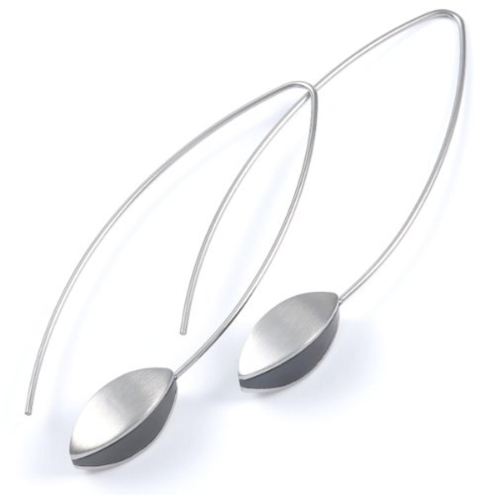 Monomania Damen-Ohrhänger Edelstahl schwarz 50 cm 31471 