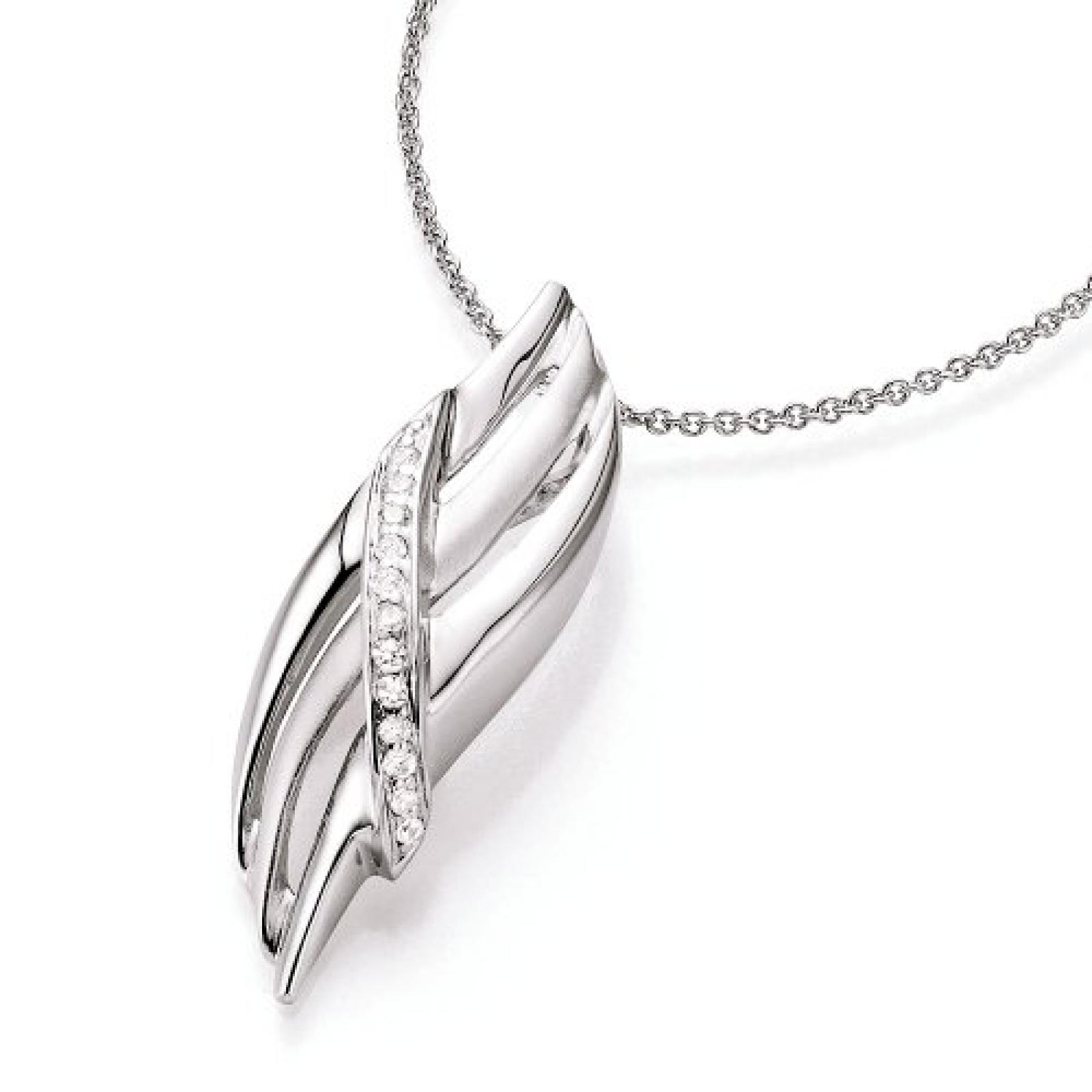 Spirit - New York Damen-Anh&auml;nger Silber rhodiniert Zirkonia wei&szlig; 99003493430 