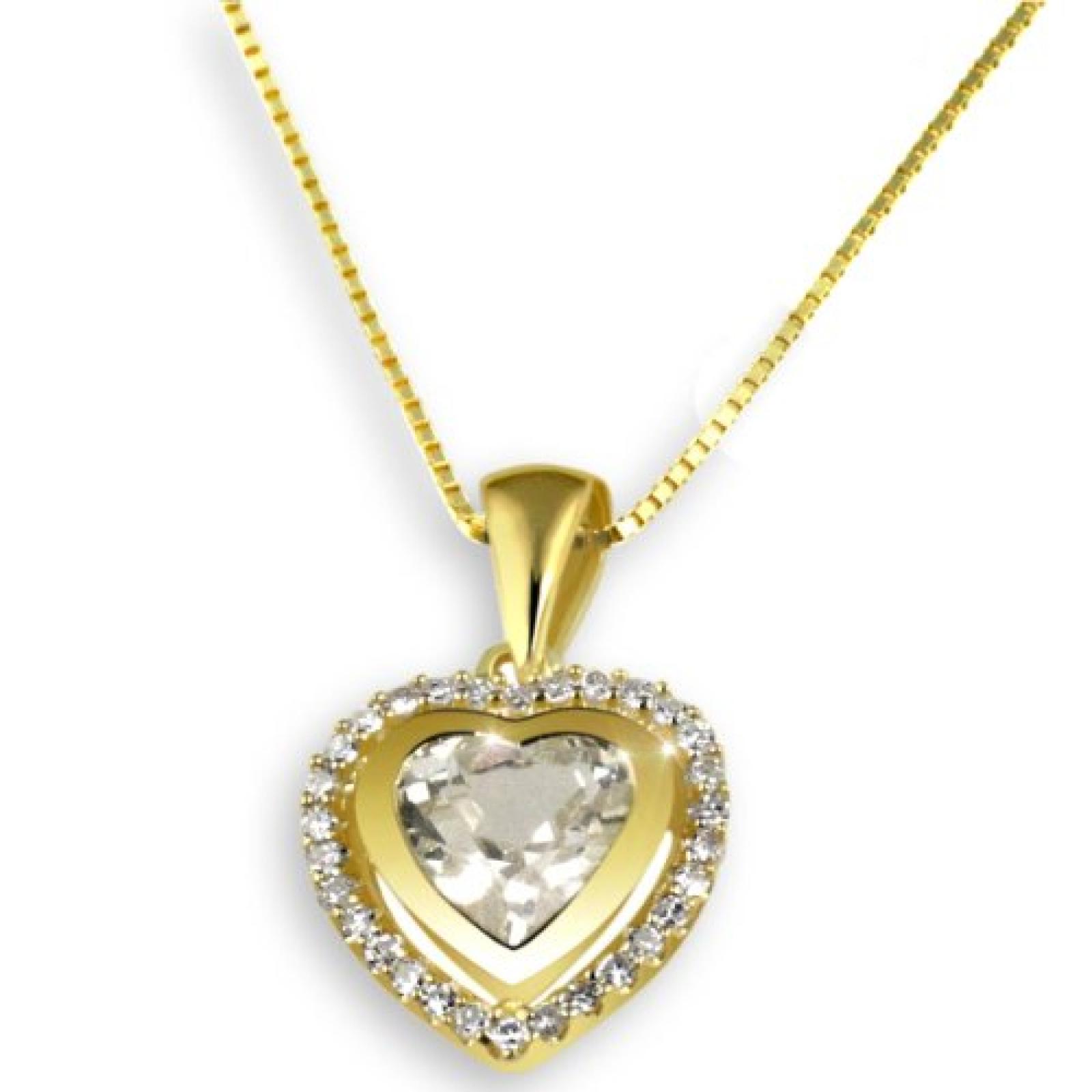 Goldmaid Damen-Anh&auml;nger Herz 9 Karat (375) Gelbgold He C2964GG375 