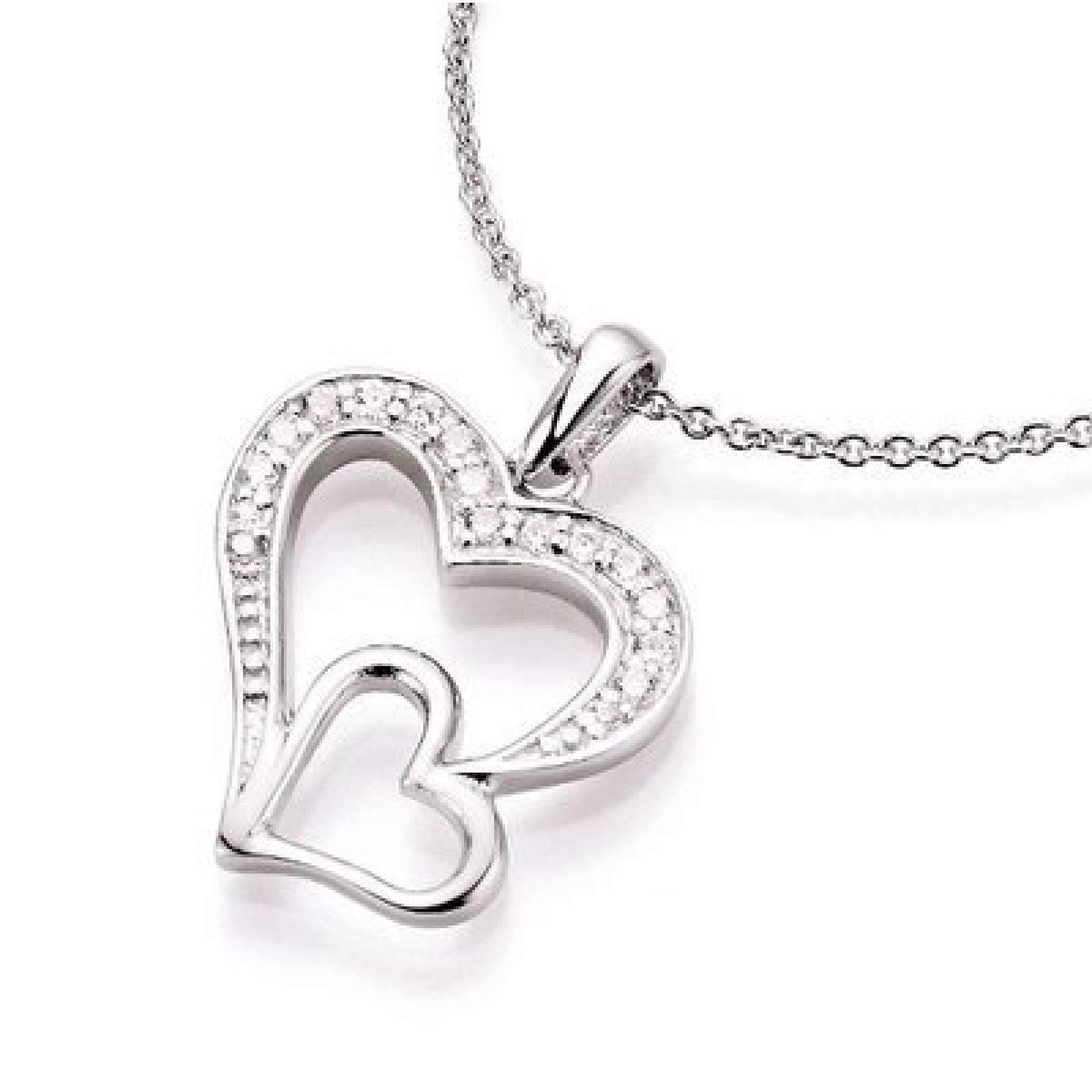 Spirit - New York Damen-Anh&auml;nger Silber rhodiniert Zirkonia wei&szlig; 99003693450 