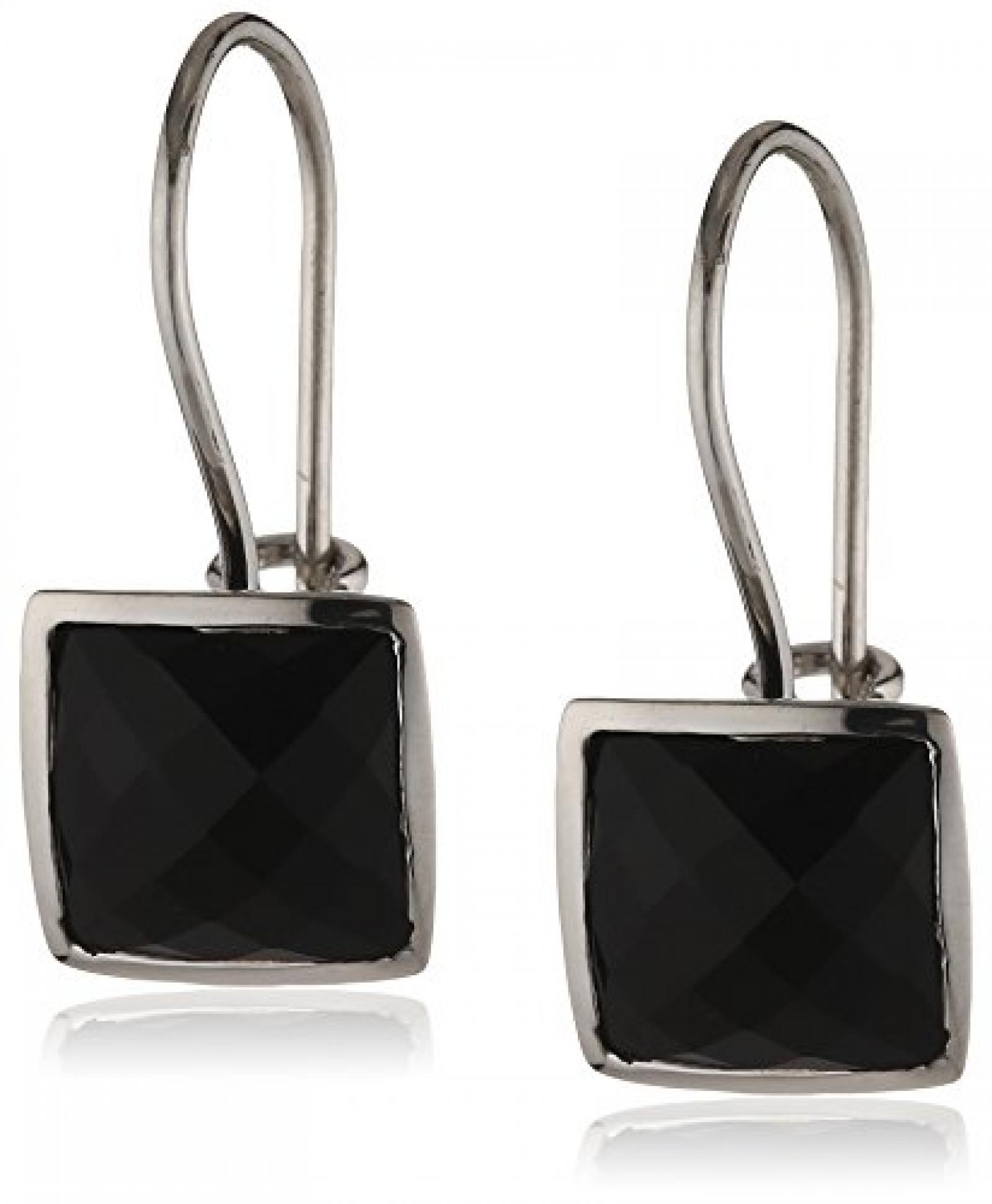 ZEEme Silver Damenohrh&auml;nger mit schwarzem Zirkonia 342230009 