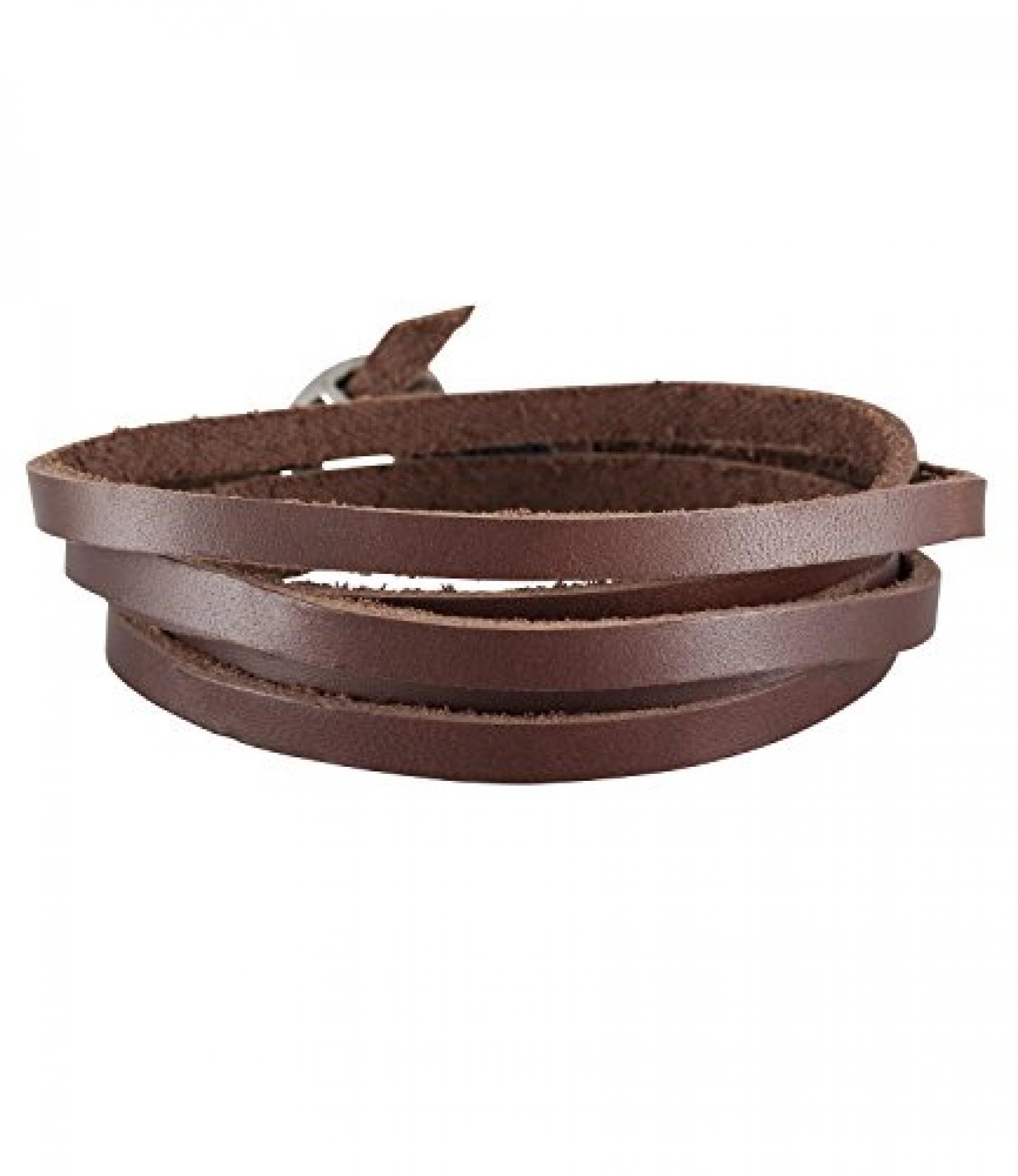 SIX MAN braunes Leder Armband zum mehrmaligen Umwickeln (243-787) SIX MAN braunes Leder Armband zum mehrmaligen Umwickeln (243-787)