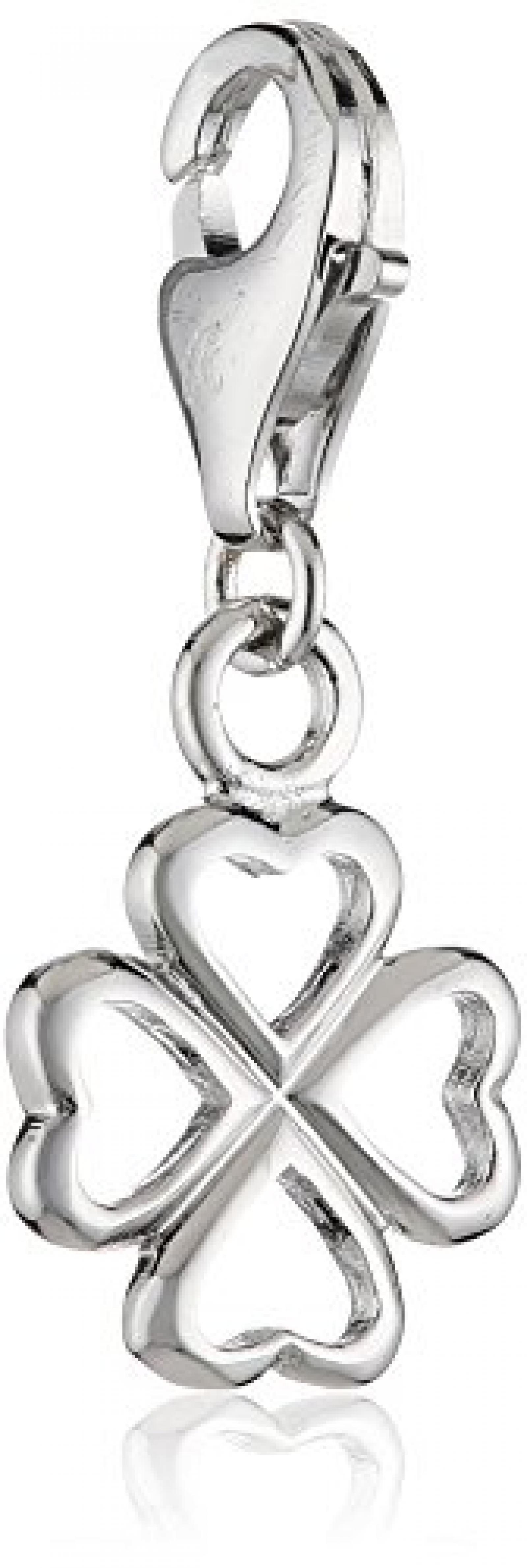 s.Oliver Damen-Charm Kleeblatt 925 Sterlingsilber 431552 