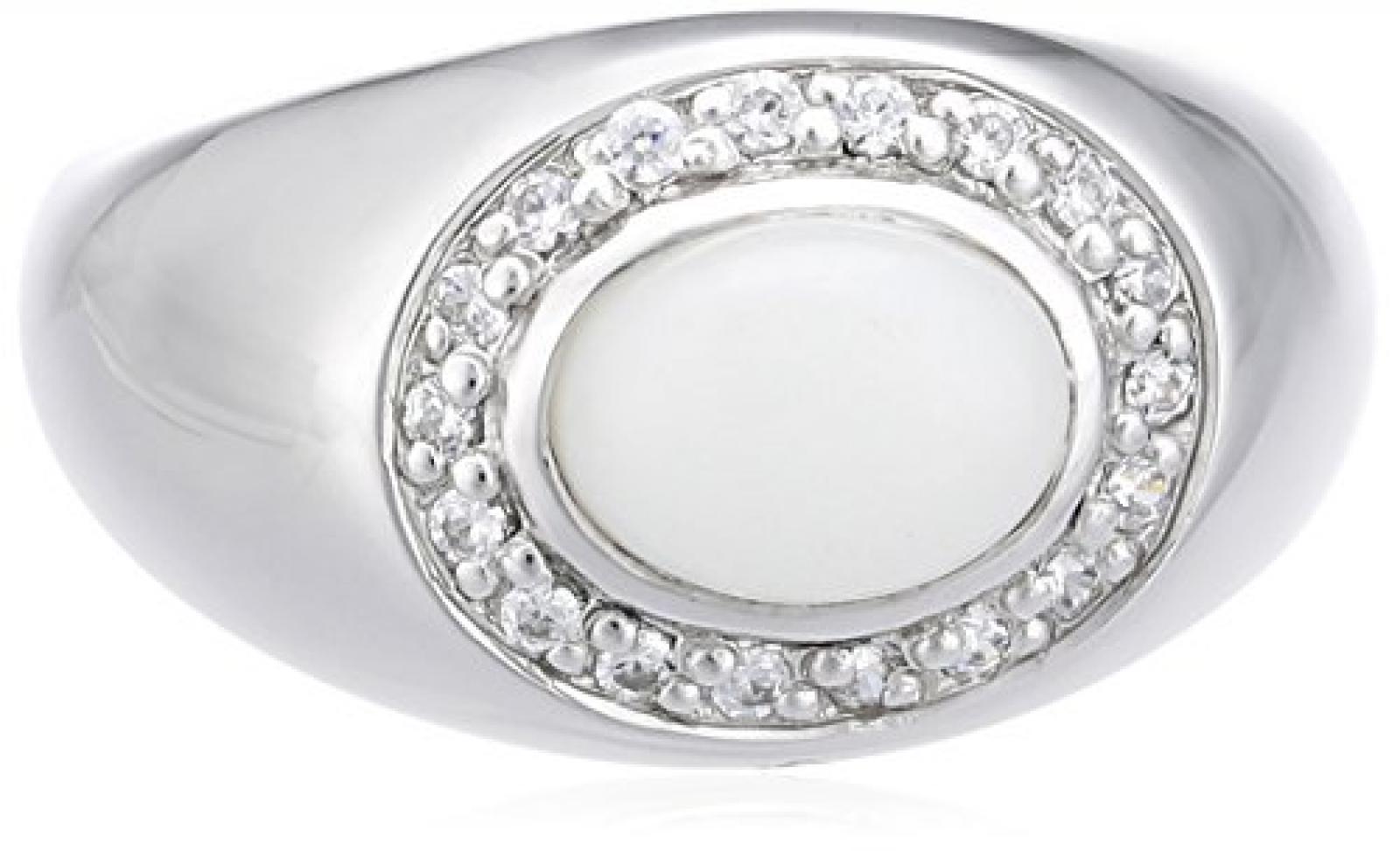 Celesta Damen-Ring 925 Sterling Silber Achat + Zirkonia weiß 273270871 