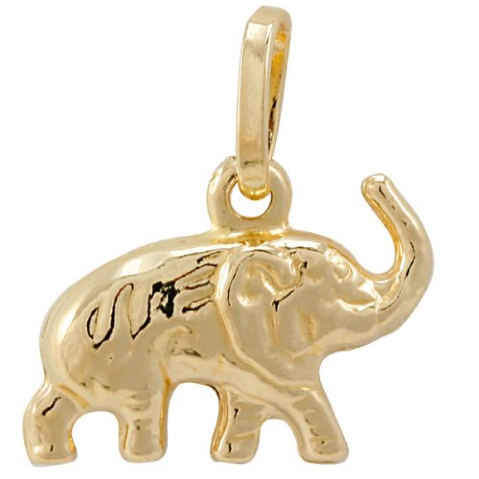 Bella Donna Damen-Anh&auml;nger Elefant 585 Gelbgold 5460ANH5 