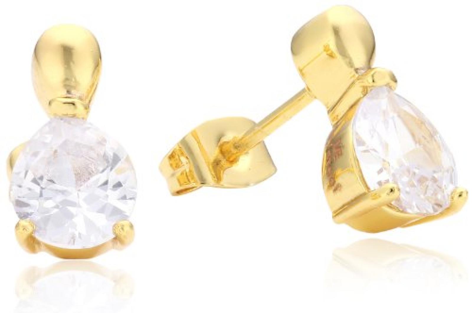 Mike Ellis New York Damen-Ohrstecker Edelstahl Zirkonia wei&szlig; D1506A/10 