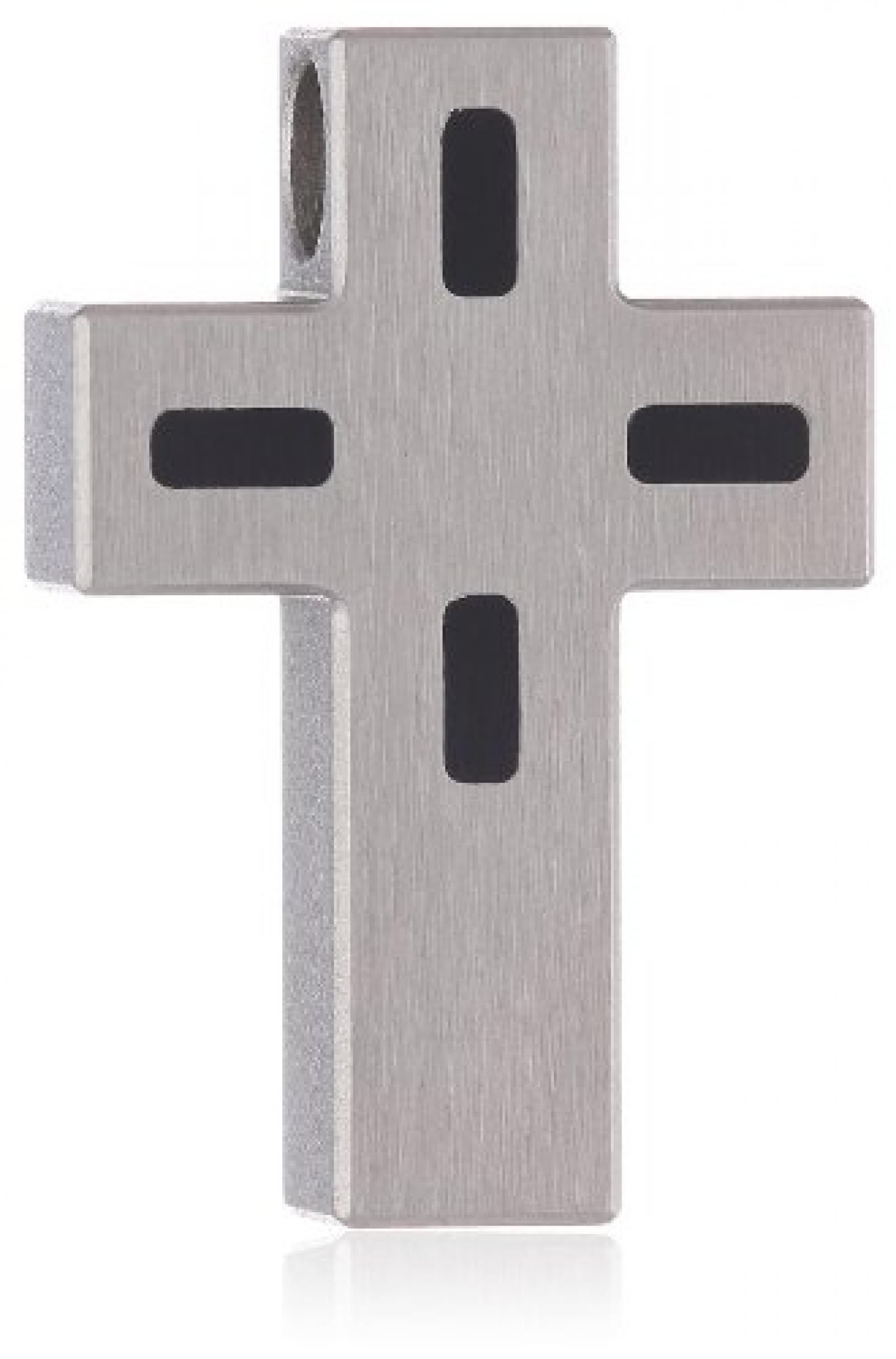 Teno Unisex-Anhänger KyRa, Kreuz klein mit Keramikeinlage 4 Balken 044.2300.D21 