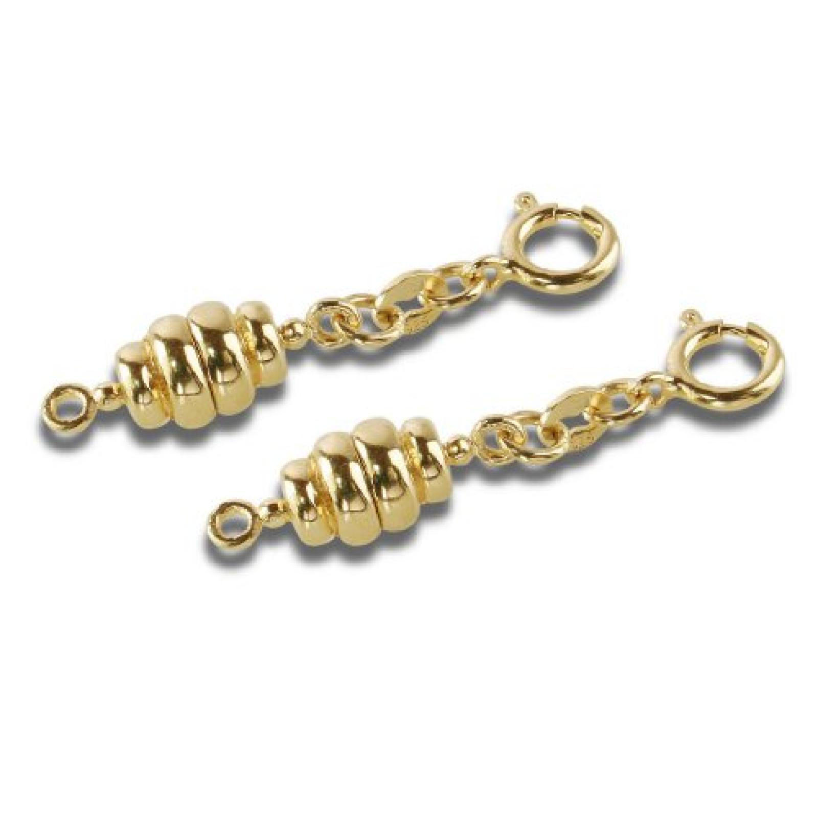 122885 BOB C. 2er-Set Magnetschließen in 925/- Sterlingsilber gelbvergoldet 