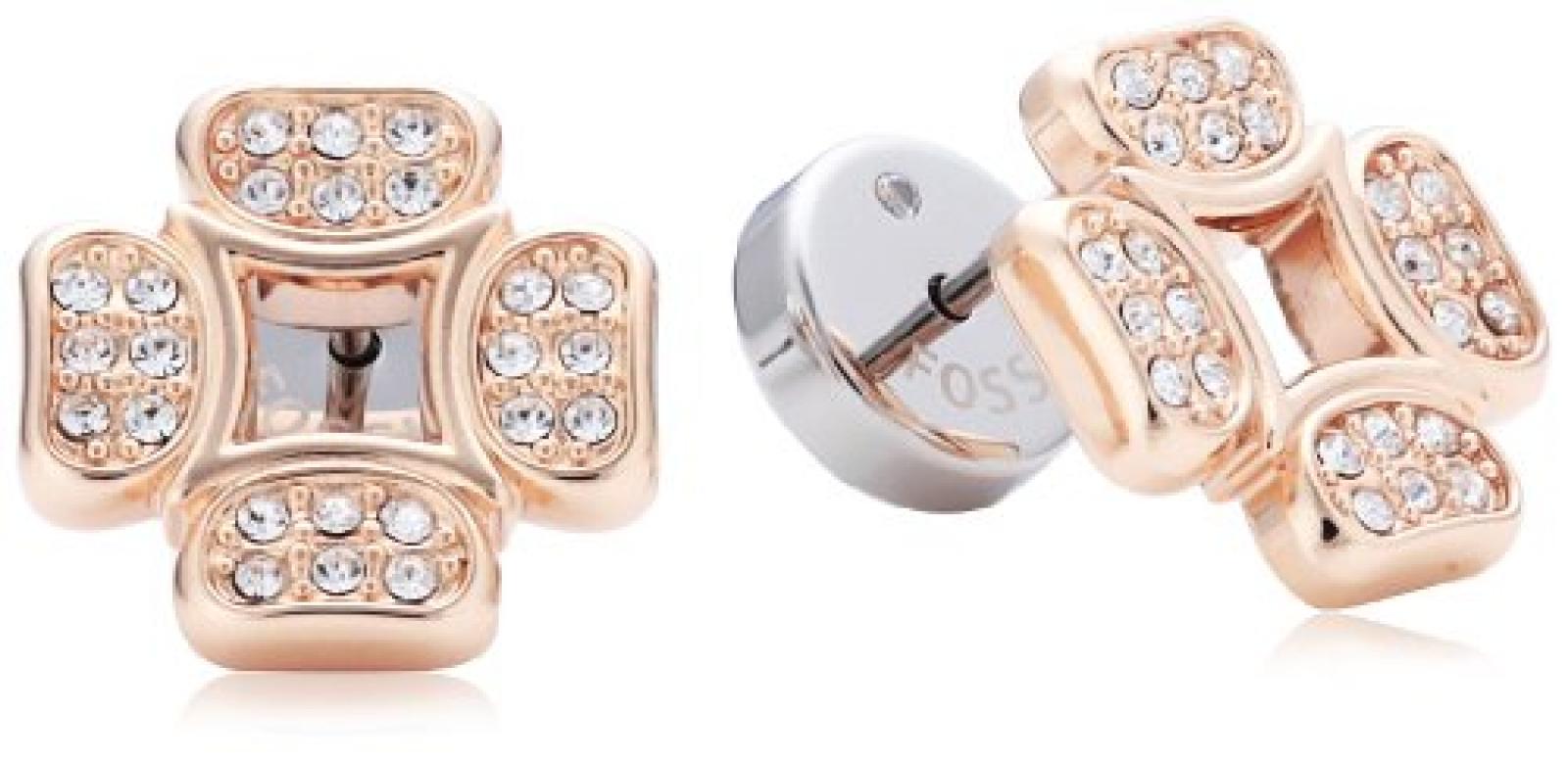 Fossil Damen-Ohrstecker Edelstahl ros&eacute;gold JF00856791 