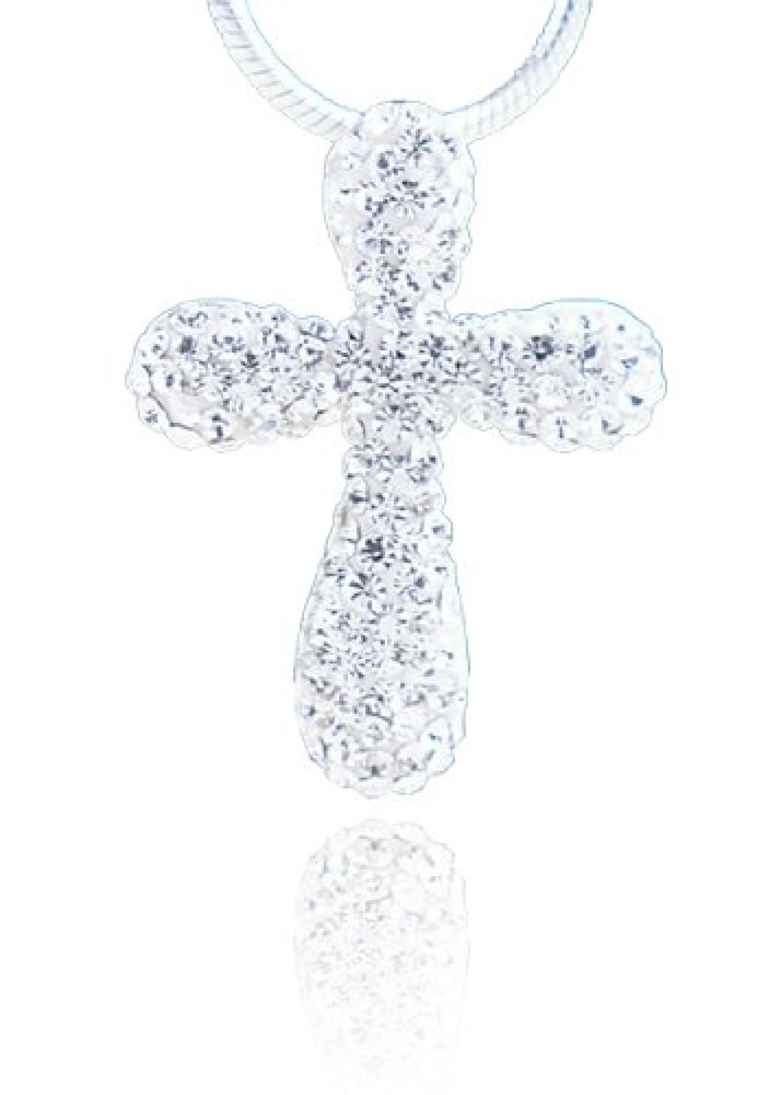 Anhänger Kreuz Und Silber Kette 925 Mit Swarovski Elements - Damenschmuck Anhänger Kreuz Und Silber Kette 925 Mit Swarovski Elements - Damenschmuck