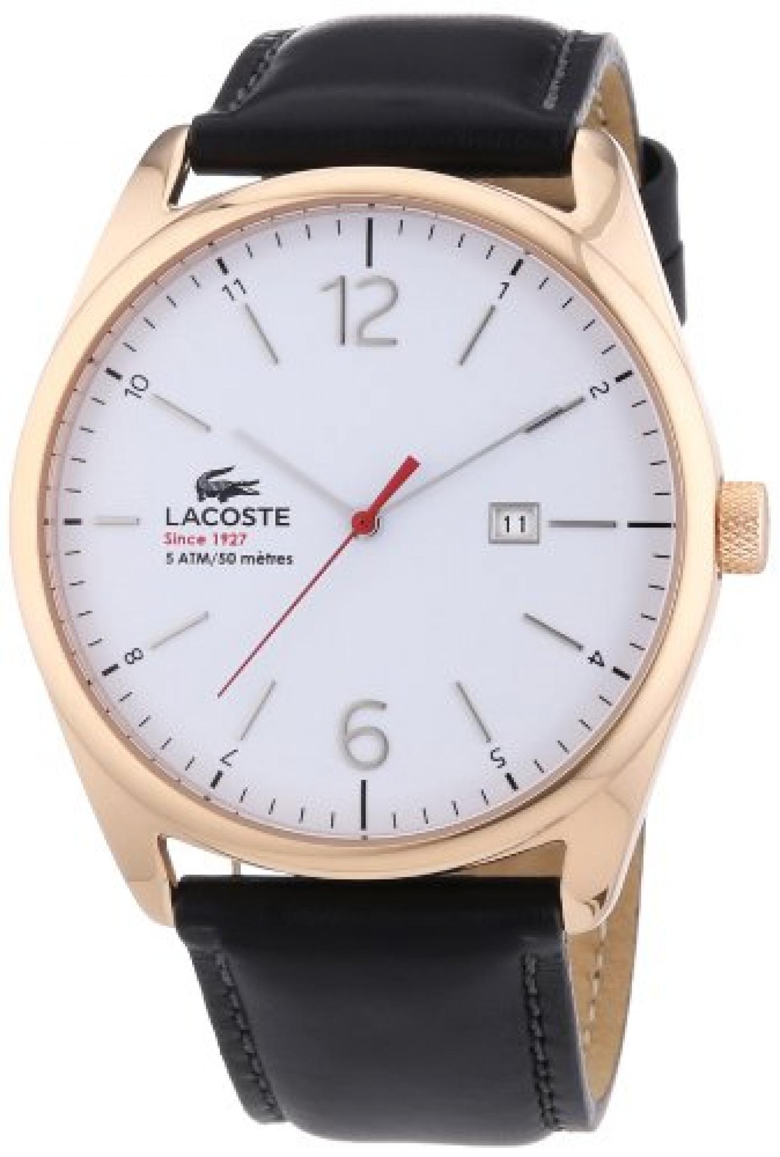 Lacoste Herren-Armbanduhr XL Analog Quarz Leder 2010681 Lacoste Herren-Armbanduhr XL Analog Quarz Leder 2010681