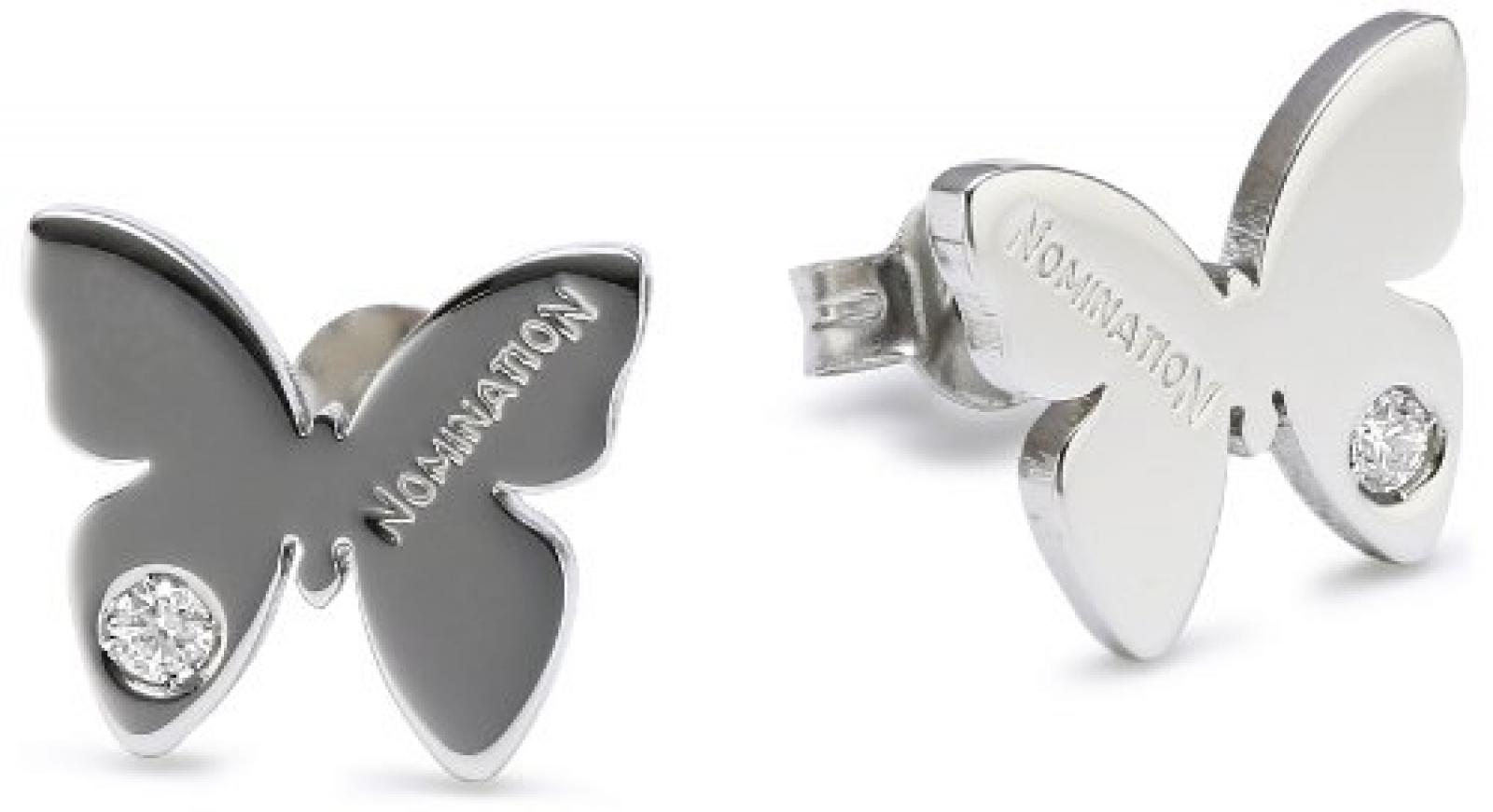 Nomination Damen-Ohrring Butterfly Stecker Wei&szlig; 021308/001 