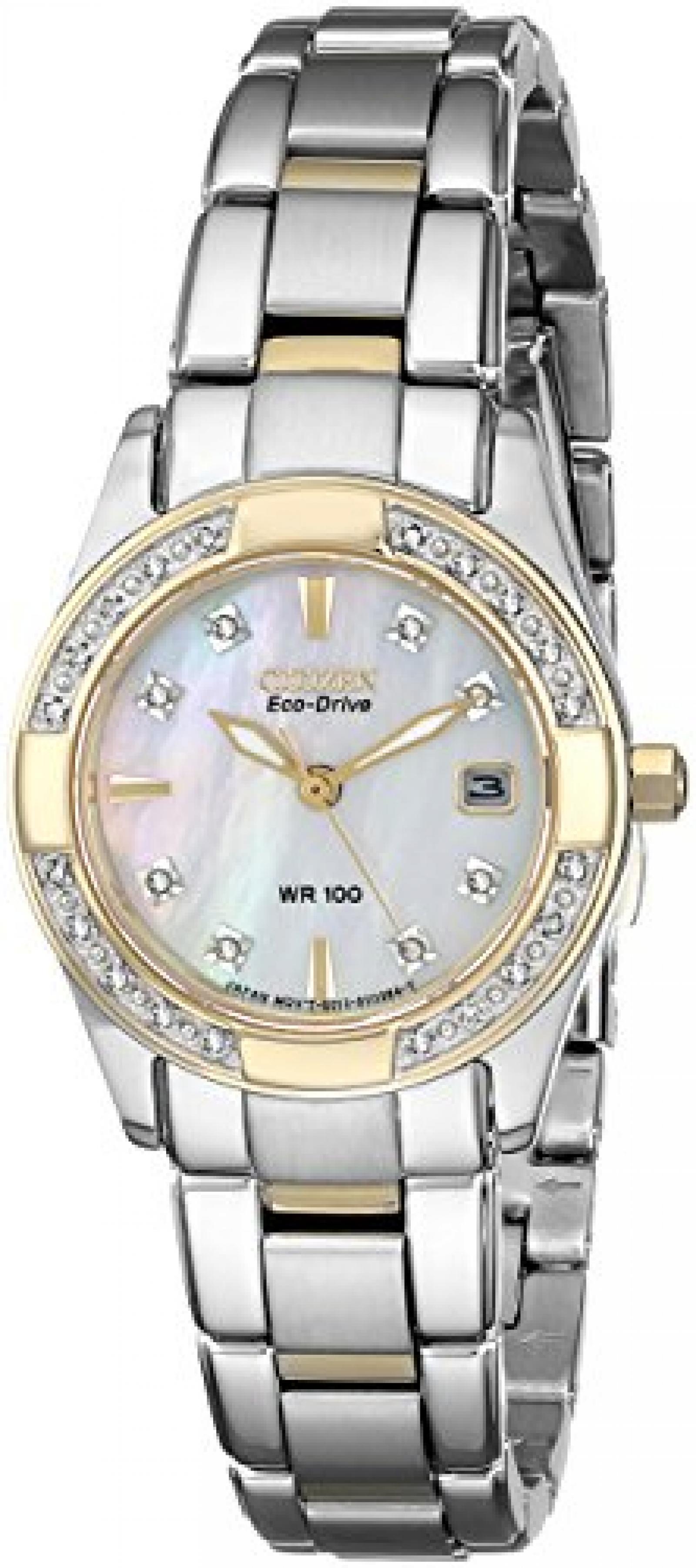 Citizen Damen-Armbanduhr Analog Edelstahl silber EW1824-57D Citizen Damen-Armbanduhr Analog Edelstahl silber EW1824-57D