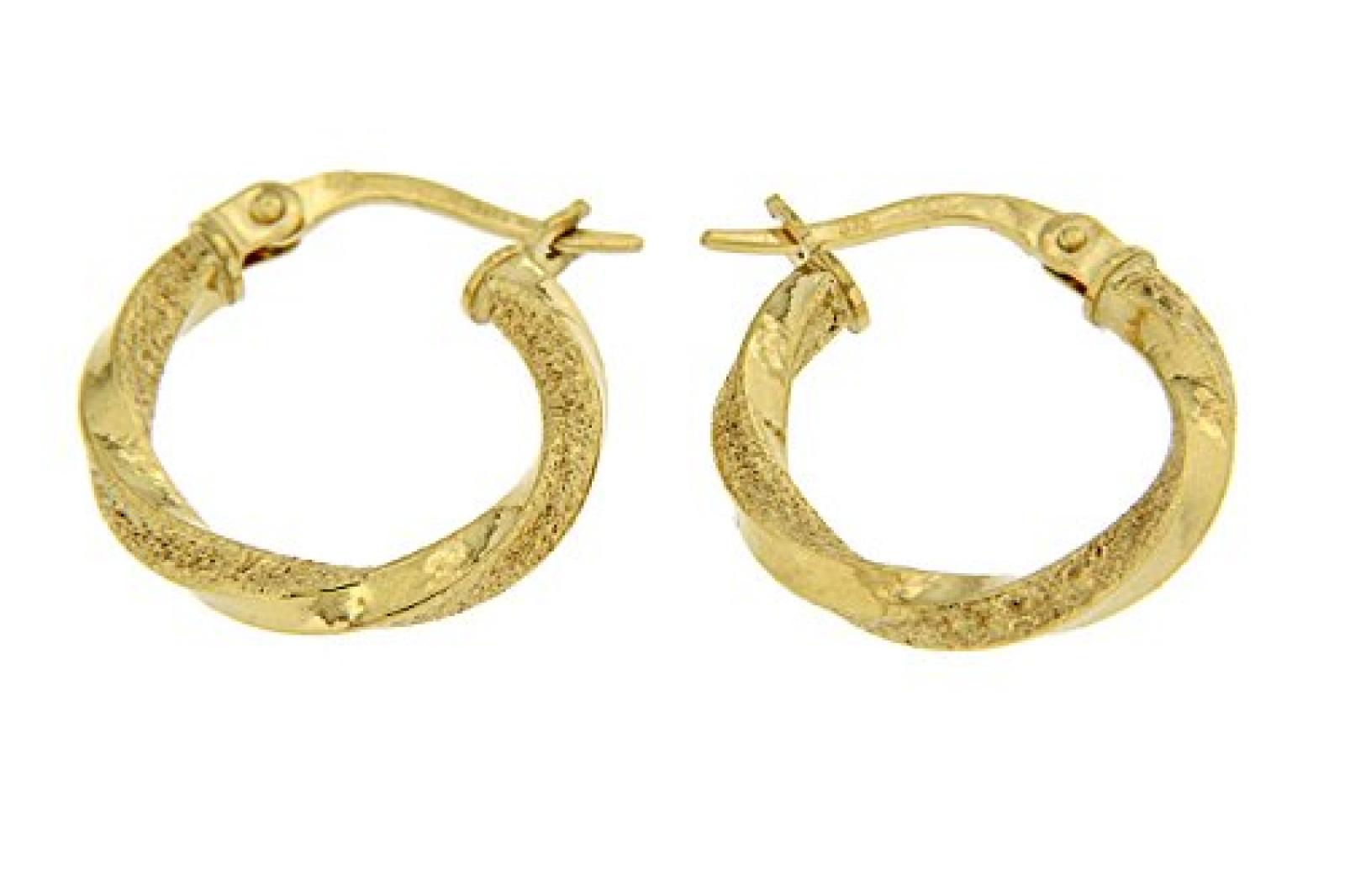 Kettenworld Damen-Creolen 9 Karat (375) Gelbgold 319790 