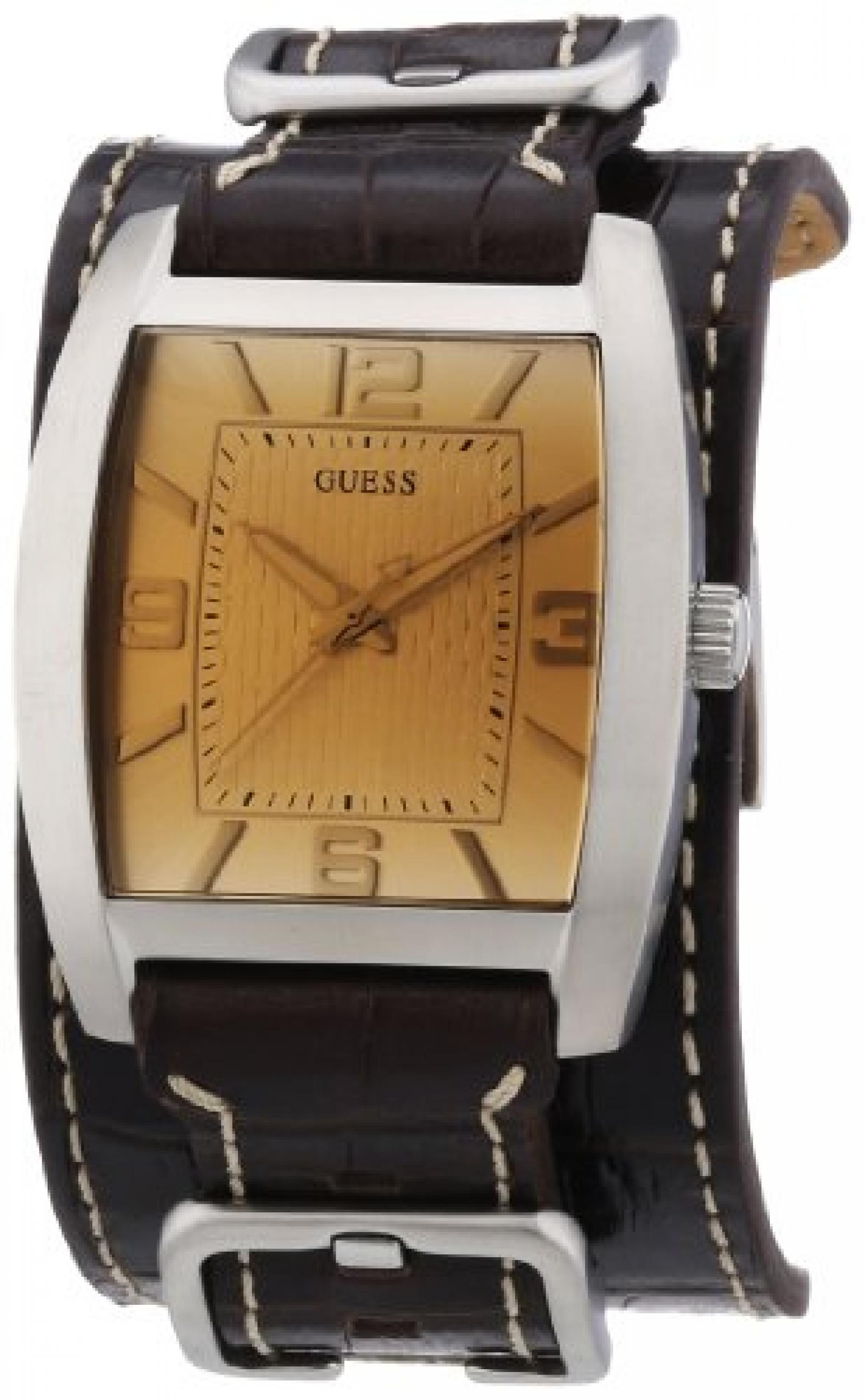 Guess Herren-Armbanduhr Mens Trend Analog Quarz Leder W0186G2 