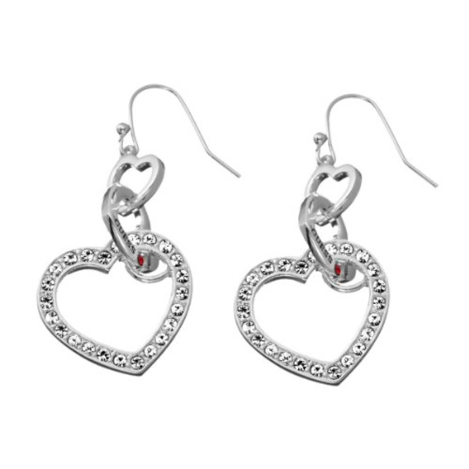 Guess Damen-Ohrh&auml;nger Metall mit Herz UBE81011 