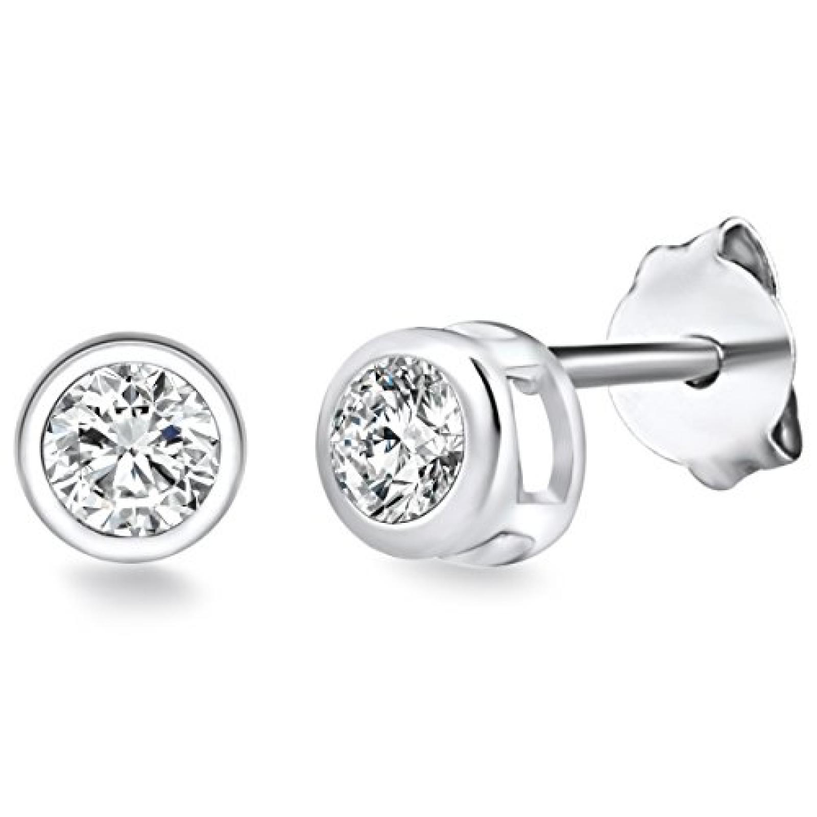 Rafaela Donata Damen-Ohrstecker Classic Collection 925 Sterling Silber Zirkonia wei&szlig;  60800284 
