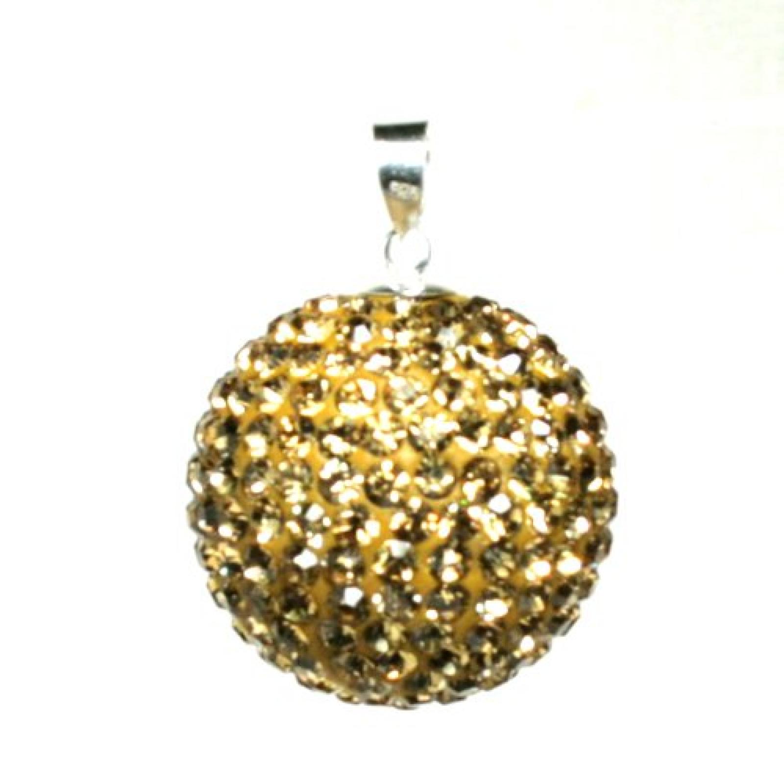 Bella Carina Damen Anhänger mit Kristall Elements 22 mm gold braun, 925 Sterling Silber Bella Carina Damen Anhänger mit Kristall Elements 22 mm gold braun, 925 Sterling Silber