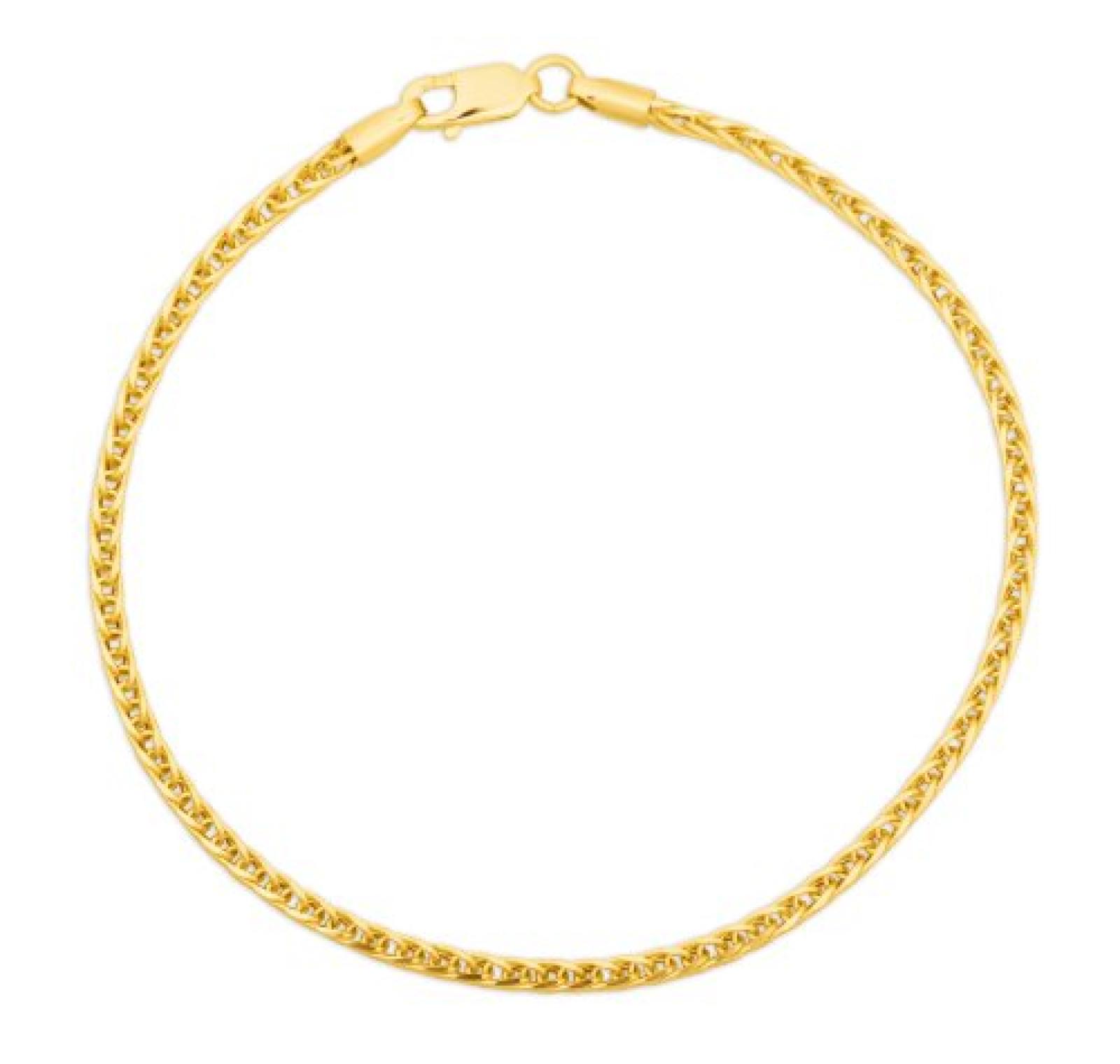 Miore Damen-Armband Weizen 9 Karat 375 Gelbgold 19.5cm MSIL928B 