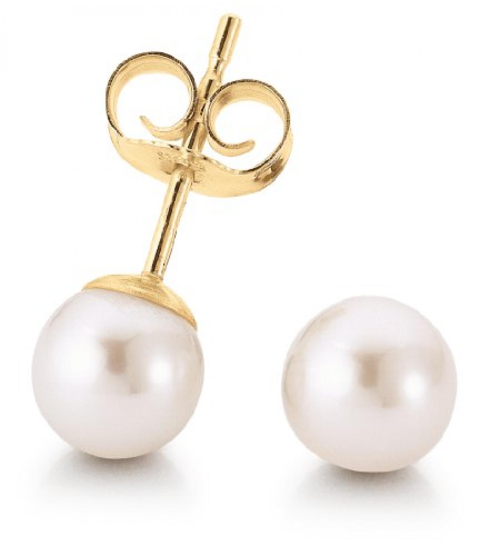 Adriana Eleganza Damen-Ohrstecker Akoya Zuchtperlen 585 Gelbgold Eleganza E15 