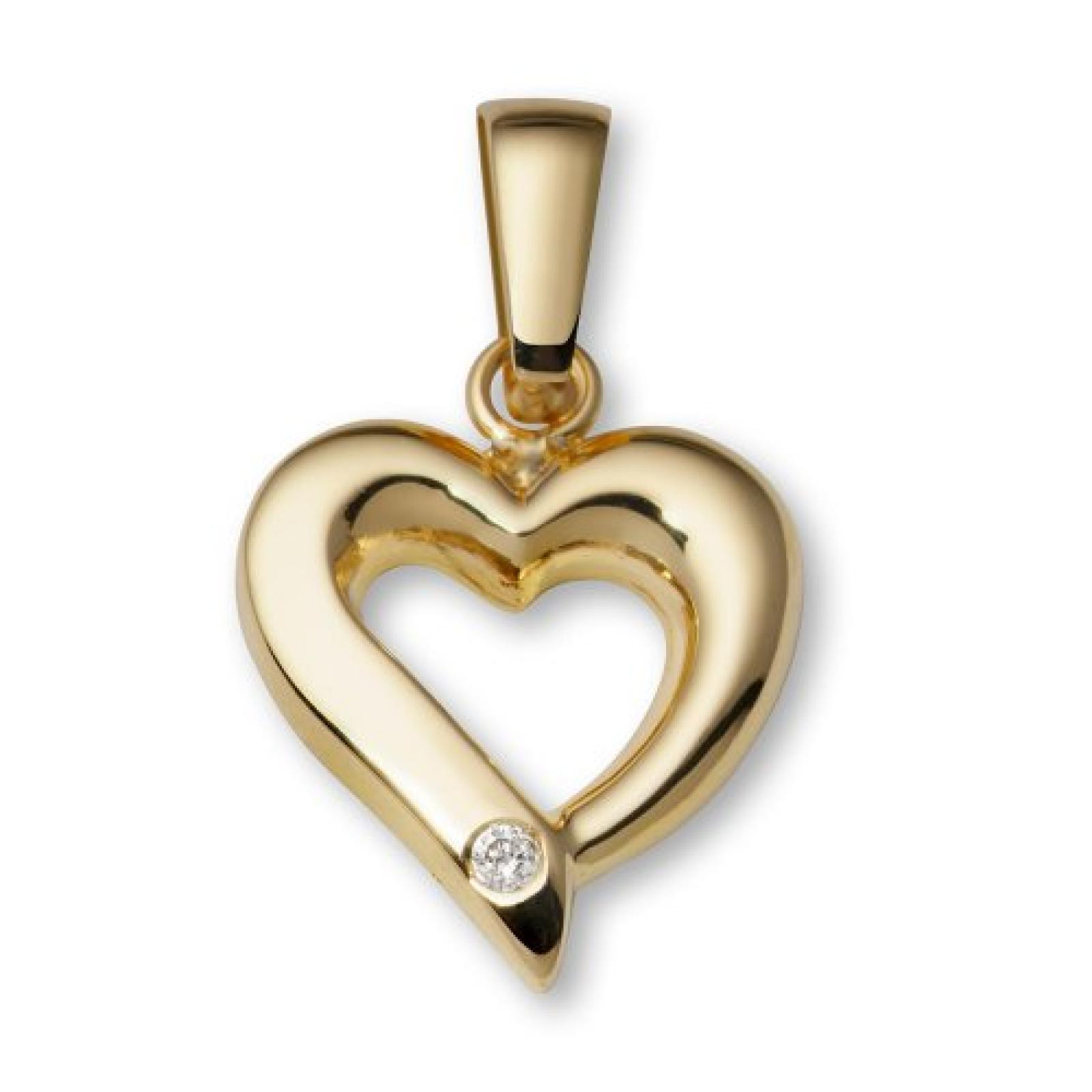 Miore-Joven Anhänger 18 Karat (750) Gelbgold, 1 Diamant MAP47Y 