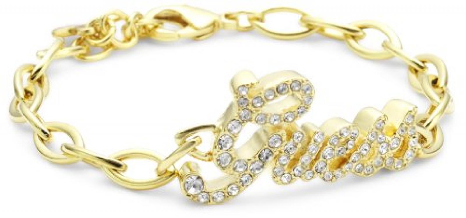 Guess Damen-Armband Metall mit Logoanh&auml;nger UBB81002 