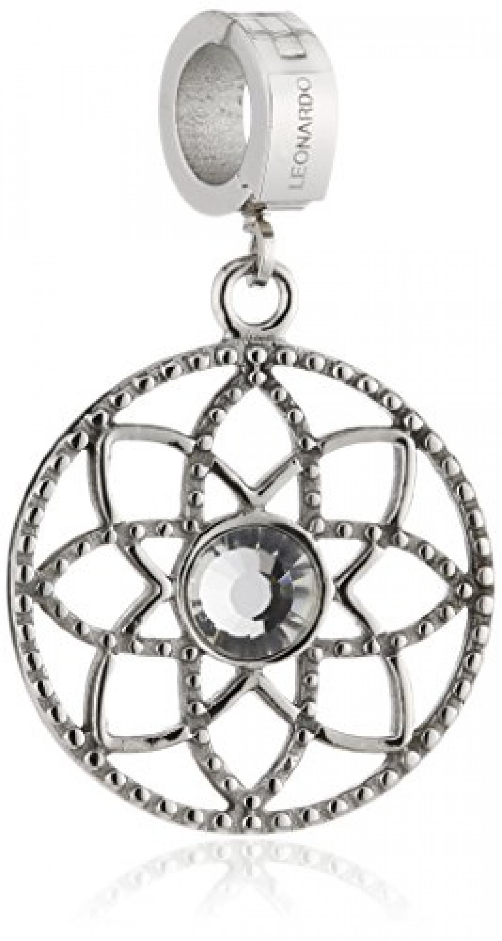 JEWELS BY LEONARDO Ohrring-Anhänger INES - Goldfarbene Herz-Anhänger Mit Glastropfen