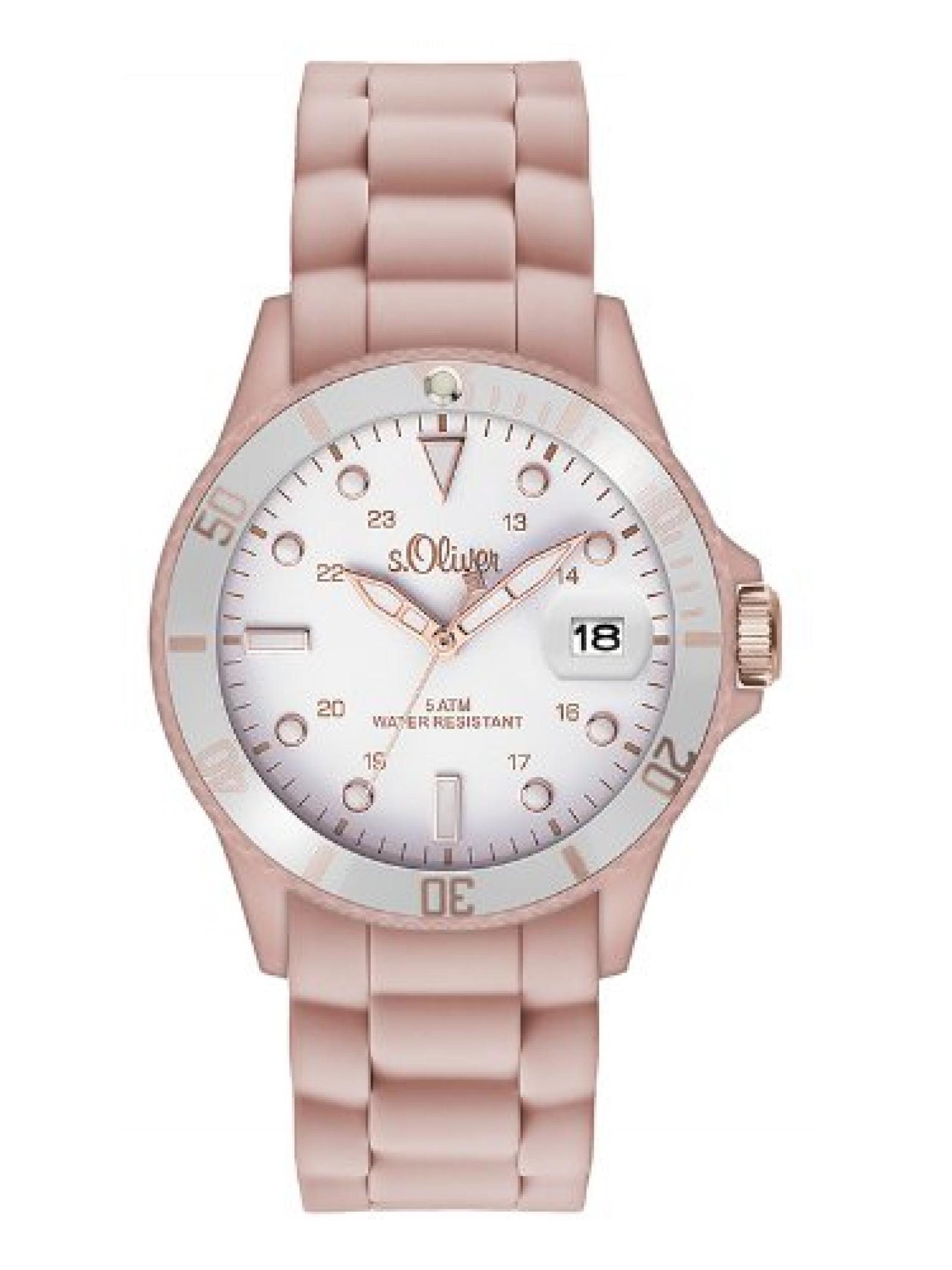 s.Oliver Damen-Armbanduhr Analog Quarz Silikon SO-2733-PQ s.Oliver Damen-Armbanduhr Analog Quarz Silikon SO-2733-PQ