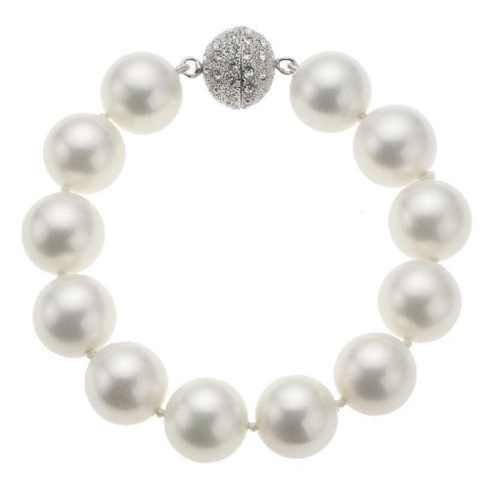 ZEEme Fashion Damenarmband 20cm Muschelkernperle + Strasssteinen 380060007 ZEEme Fashion Damenarmband 20cm Muschelkernperle + Strasssteinen 380060007