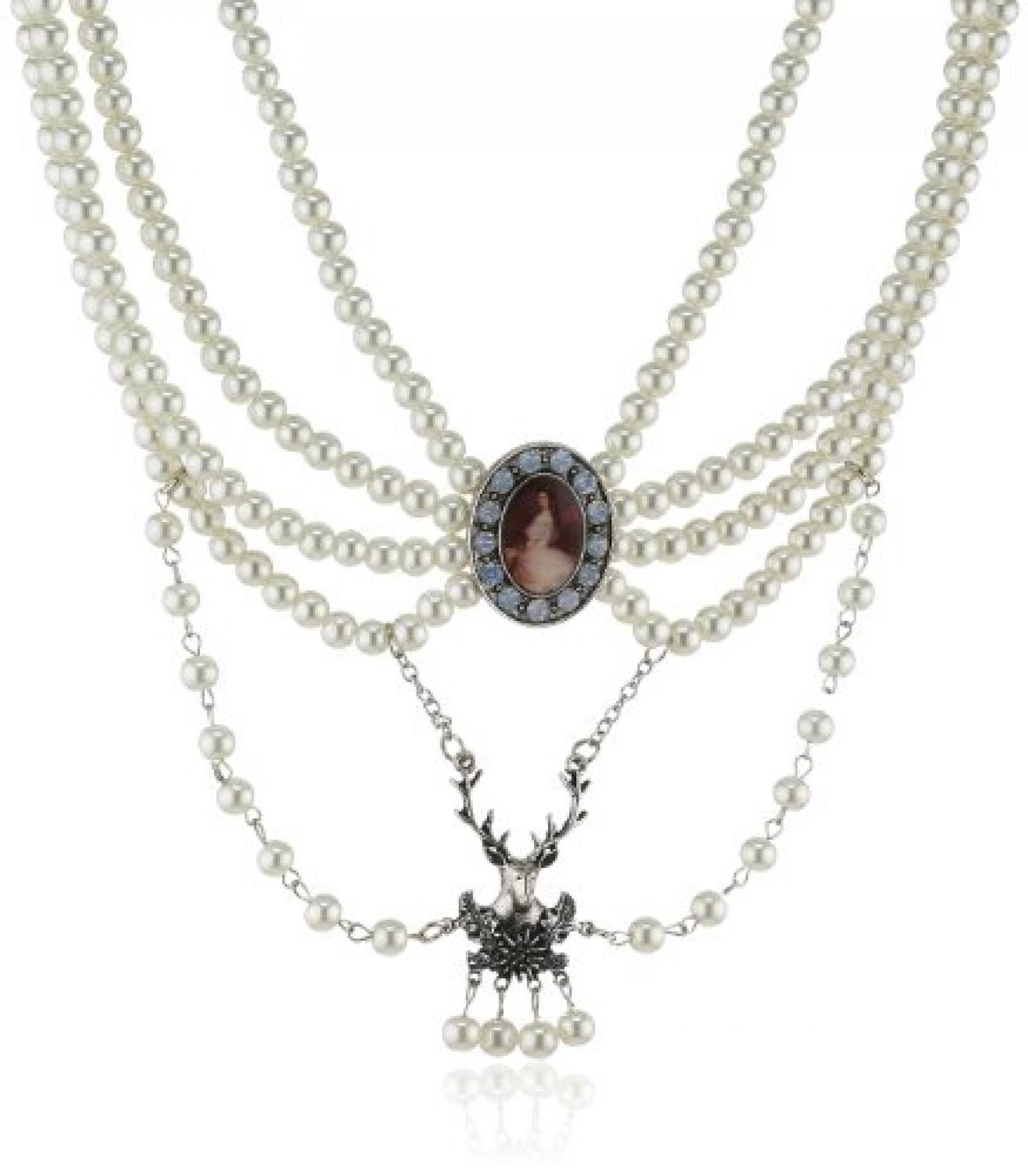 Sweet Deluxe Damen-Halskette Wiesn Perlentraum weiß Messing Wachsperlen 2593 Sweet Deluxe Damen-Halskette Wiesn Perlentraum weiß Messing Wachsperlen 2593