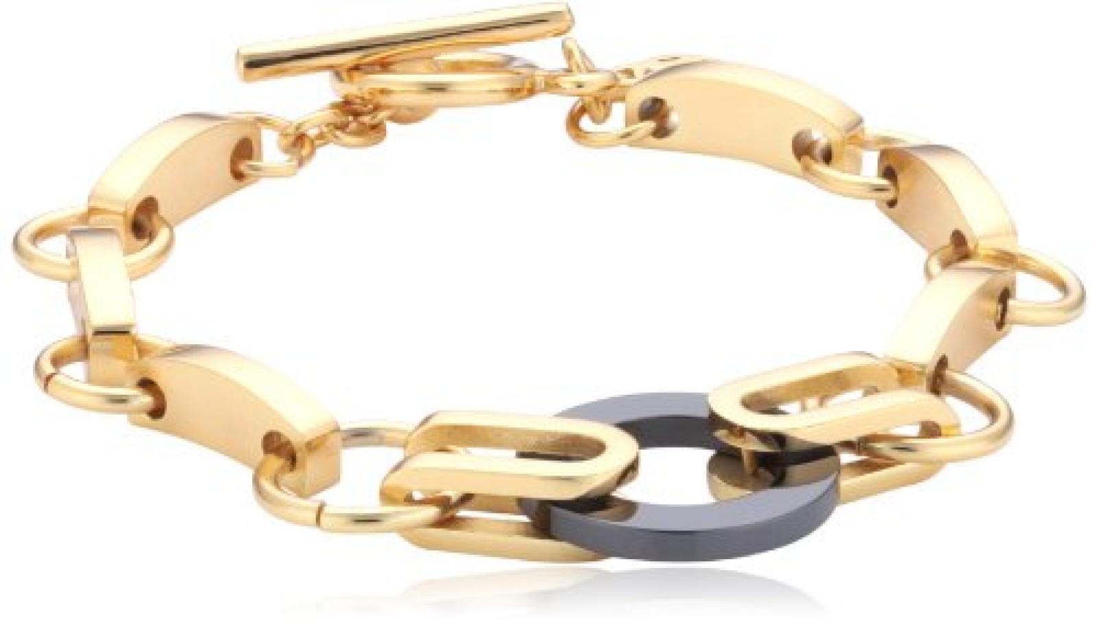 Mike Ellis New York Damen Armband Edelstahl Acryl 19.0 cm S173 IPG Mike Ellis New York Damen Armband Edelstahl Acryl 19.0 cm S173 IPG