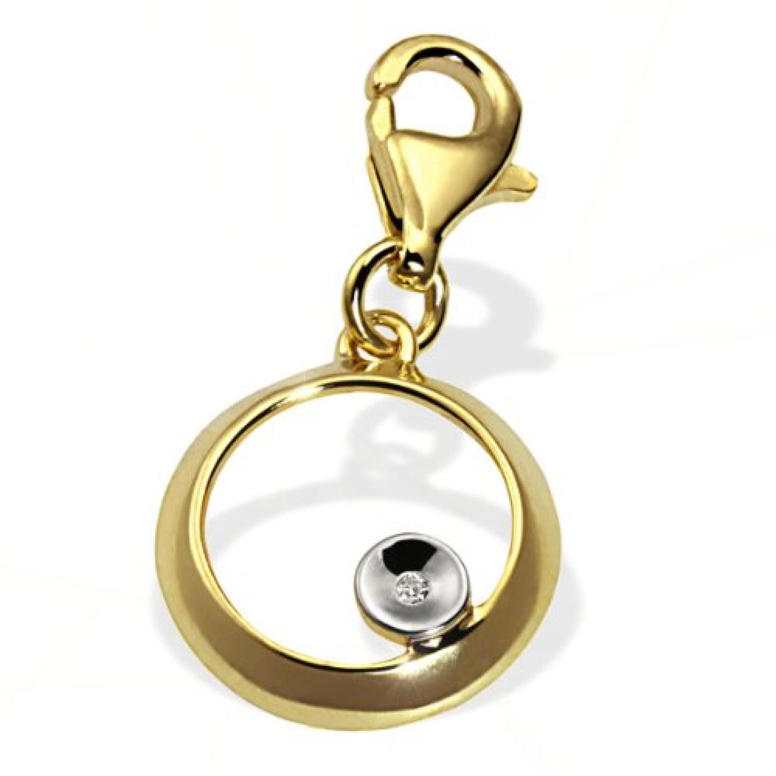 Goldmaid Damen-Charm Ring 333 Gelbgold 1 Diamant 0,01 ct Gch A4413GG 