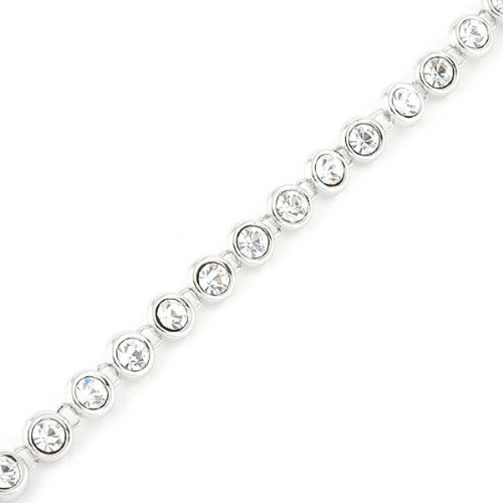 Cutie Punkte Armband Mit Silbernen Swarovski Elements -Kristallen - 18cm (1075) 