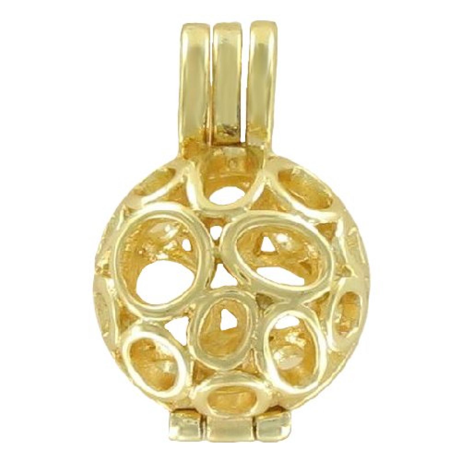 Quiges Eligo - Medaglione Portamonete Ovale Placcato Oro Rosa - Gioiello Intercambiabile TRUST GOLD PEACE