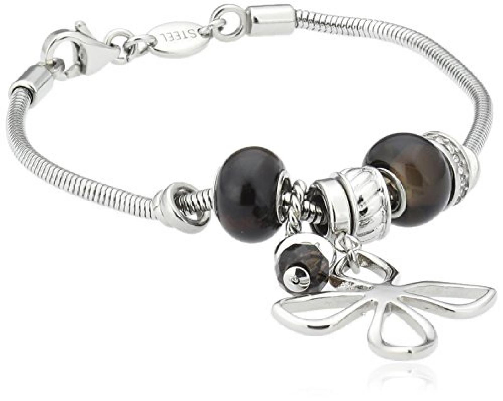 FOSSIL Damenarmband Charms & Beads Edelstahl 19 cm FOSSIL Damenarmband Charms & Beads Edelstahl 19 cm