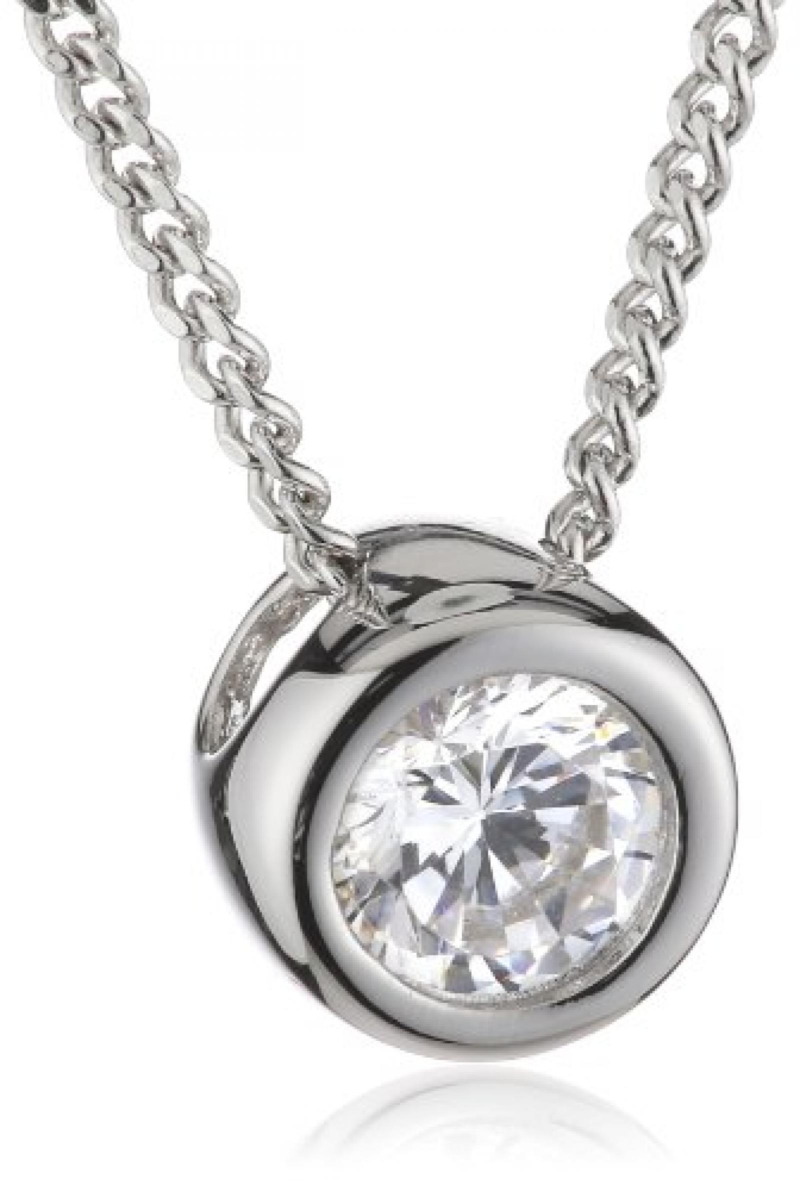 Esprit Damen Halskette 925 Sterling Silber rhodiniert Zirkonia ESNL92823A400 Esprit Damen Halskette 925 Sterling Silber rhodiniert Zirkonia ESNL92823A400
