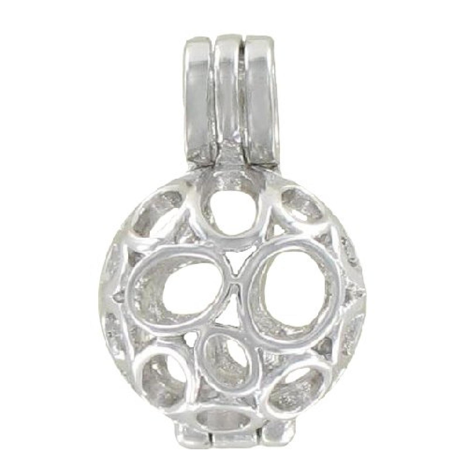 Quiges, Eligo Jewellery 12mm Versilbert Kugel Anhänger Versilbert für Eligo 12mm Kugeln Quiges, Eligo Jewellery 12mm Versilbert Kugel Anhänger Versilbert für Eligo 12mm Kugeln