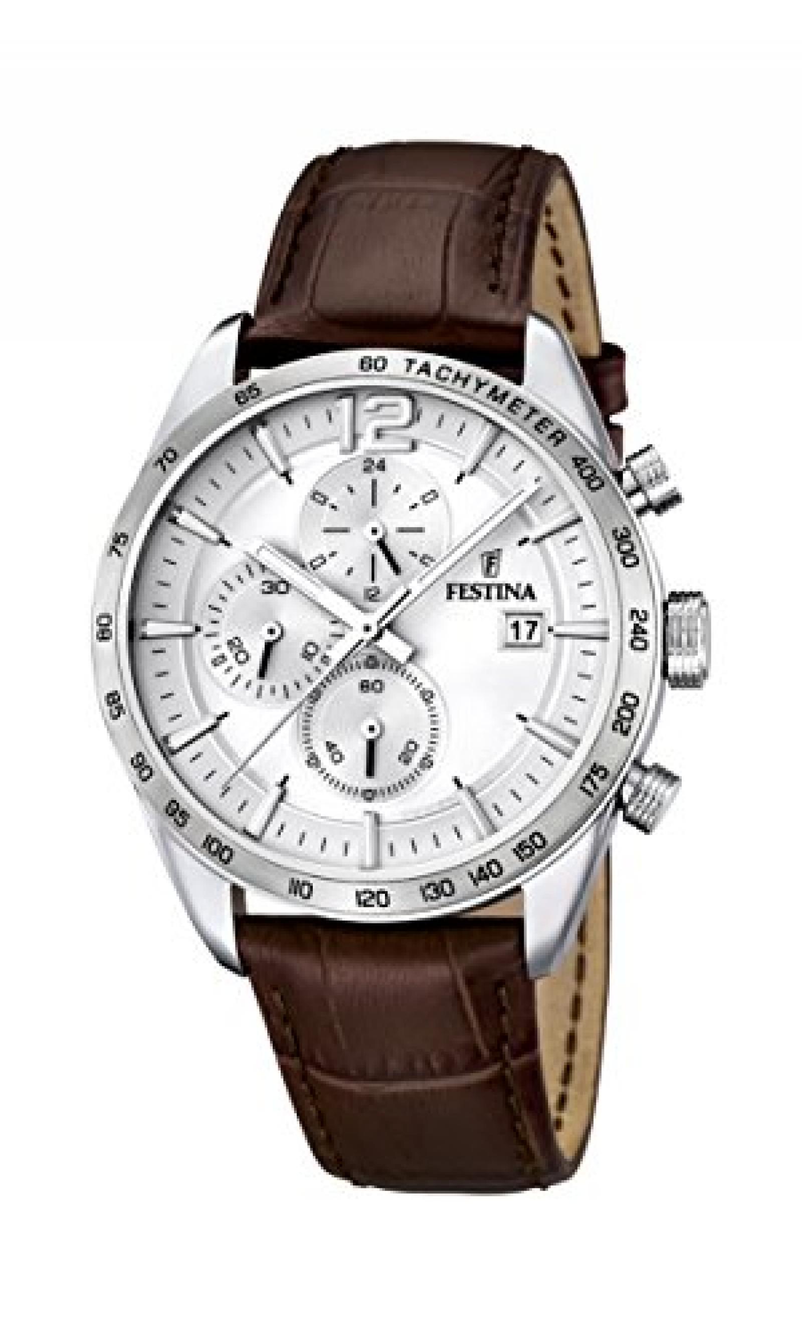 Festina Herren-Armbanduhr XL Analog Quarz Leder F16760/1 Festina Herren-Armbanduhr XL Analog Quarz Leder F16760/1