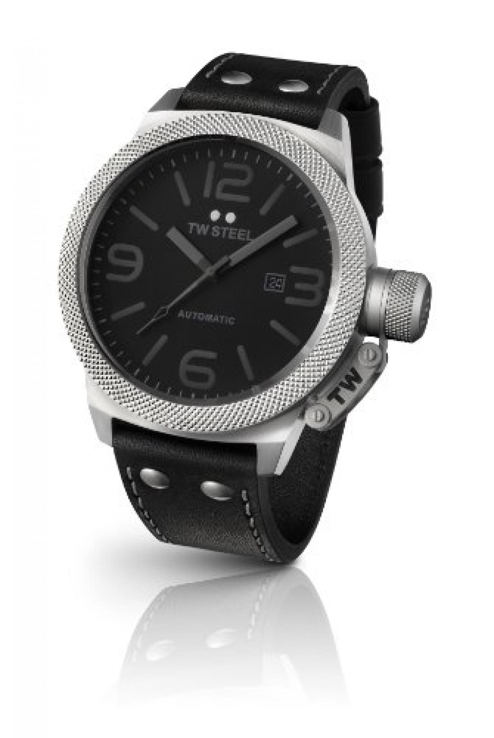TW Steel Unisex-Armbanduhr Analog automatik leder schwarz TWA201 TW Steel Unisex-Armbanduhr Analog automatik leder schwarz TWA201