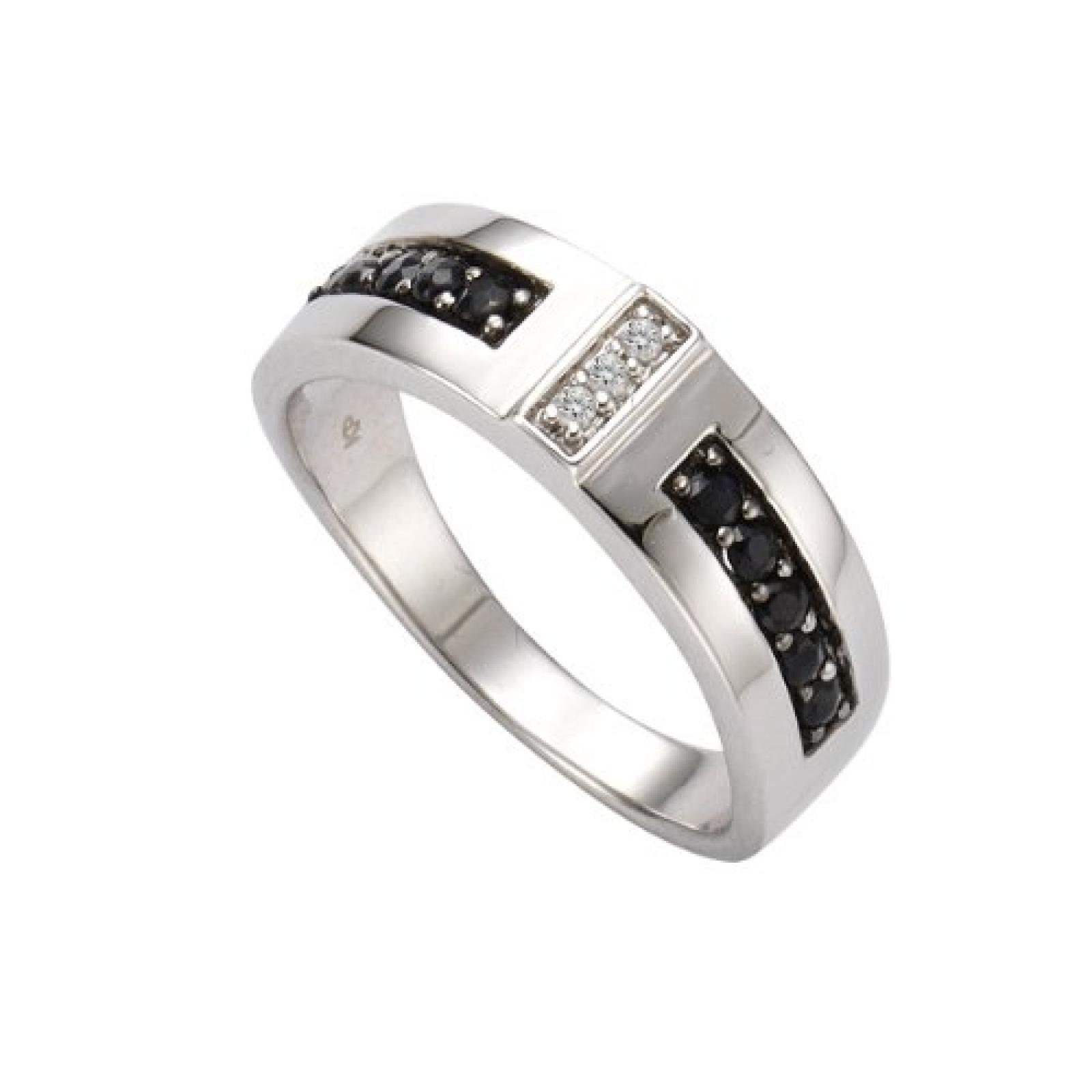 Celesta Damen-Ring 925 Sterling Silber 3x Diamanten 0.01 ct. 10x Saphir schwarz 0.04 ct. Gr. 58 3400270016-058 Celesta Damen-Ring 925 Sterling Silber 3x Diamanten 0.01 ct. 10x Saphir schwarz 0.04 ct. Gr. 58 3400270016-058