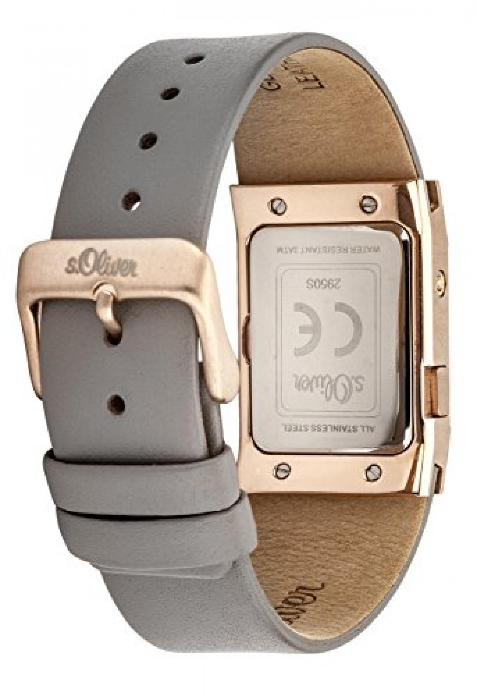 s.Oliver Damen-Armbanduhr XS Digital Quarz Leder SO-2950-LD 