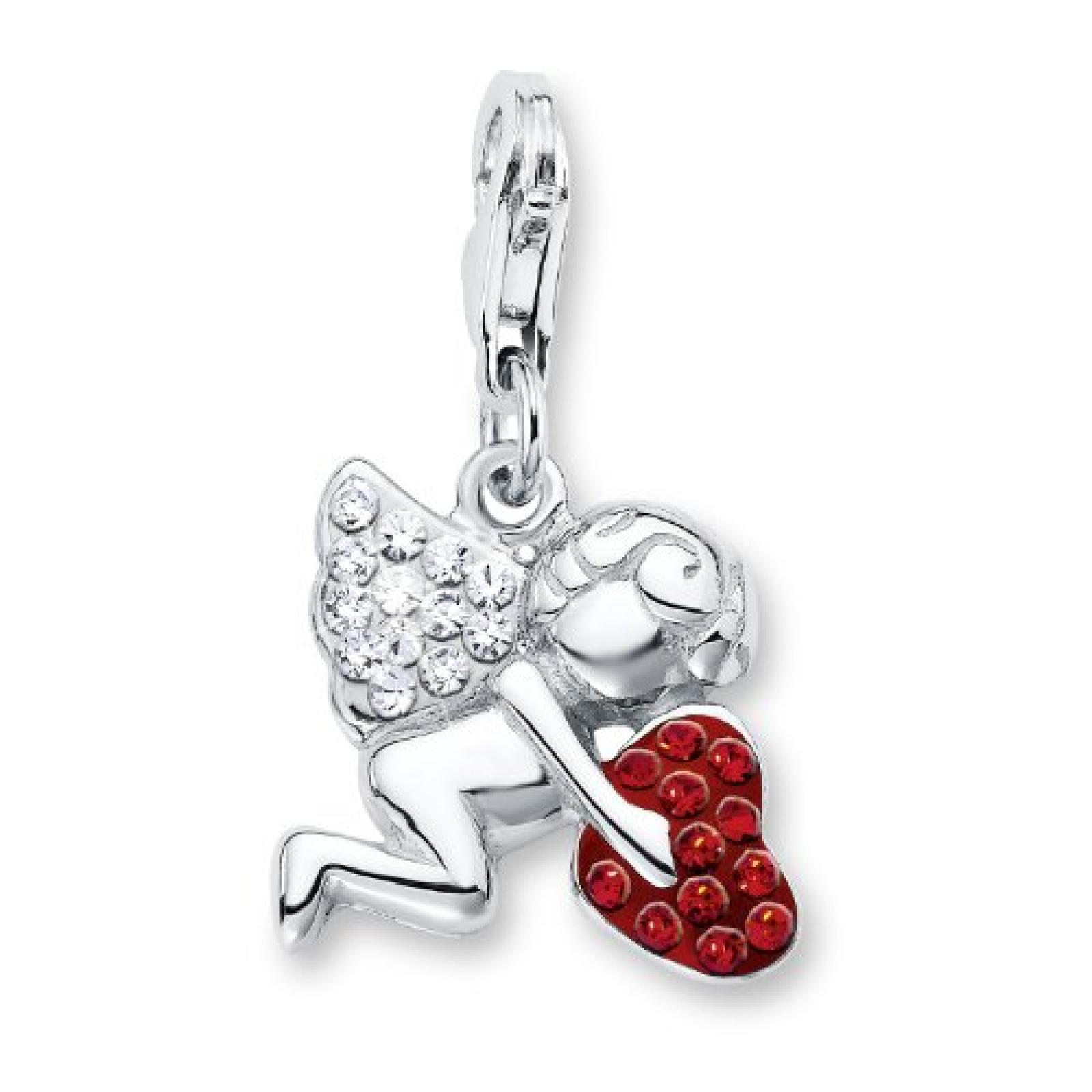 Amor Jewelry Damen-Charm Engel mit Herz 925 Sterling Silber 415484 