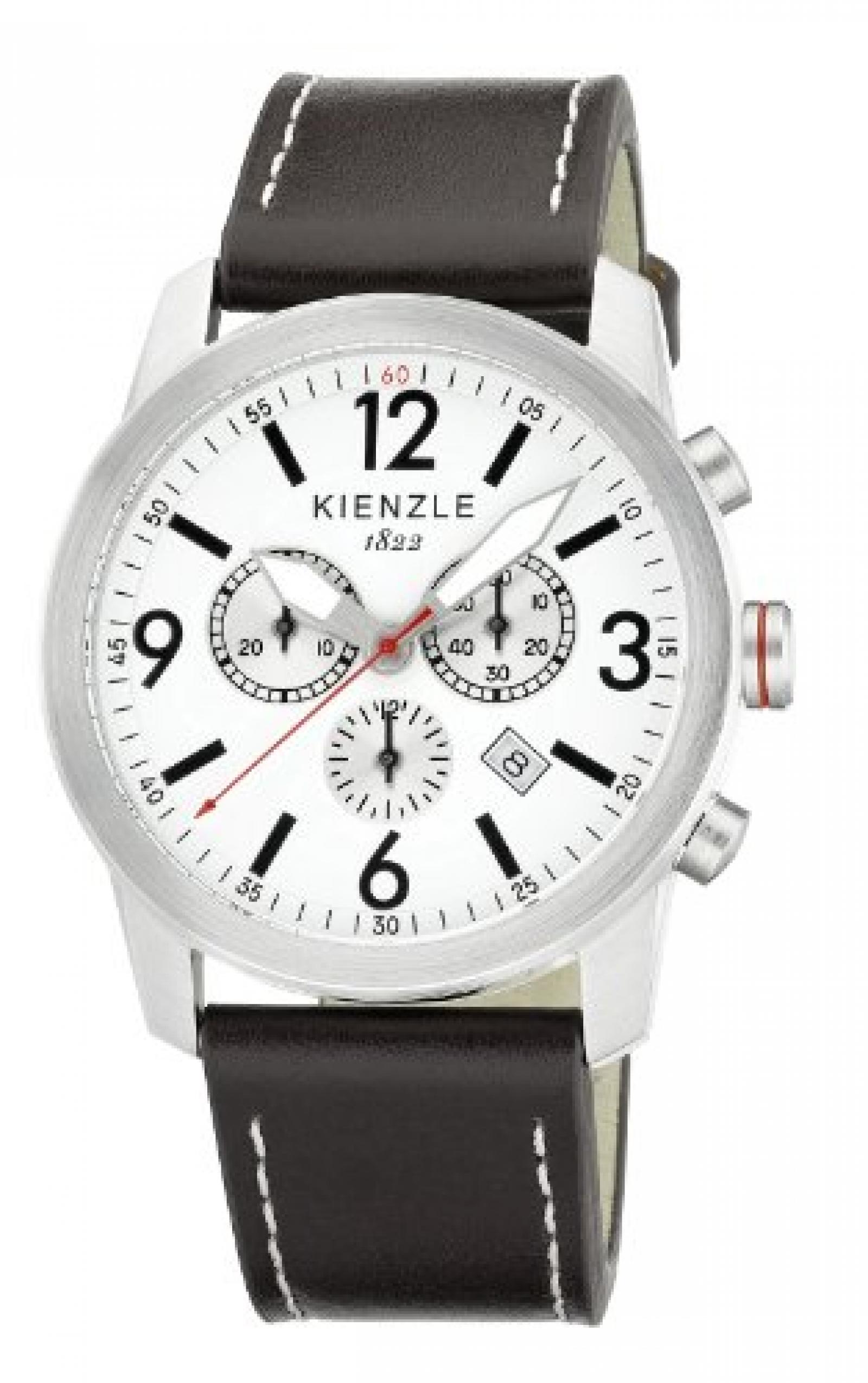 Kienzle Herren-Armbanduhr XL Chronograph KIENZLE CORE Analog Quarz Leder K3091012021-00320 