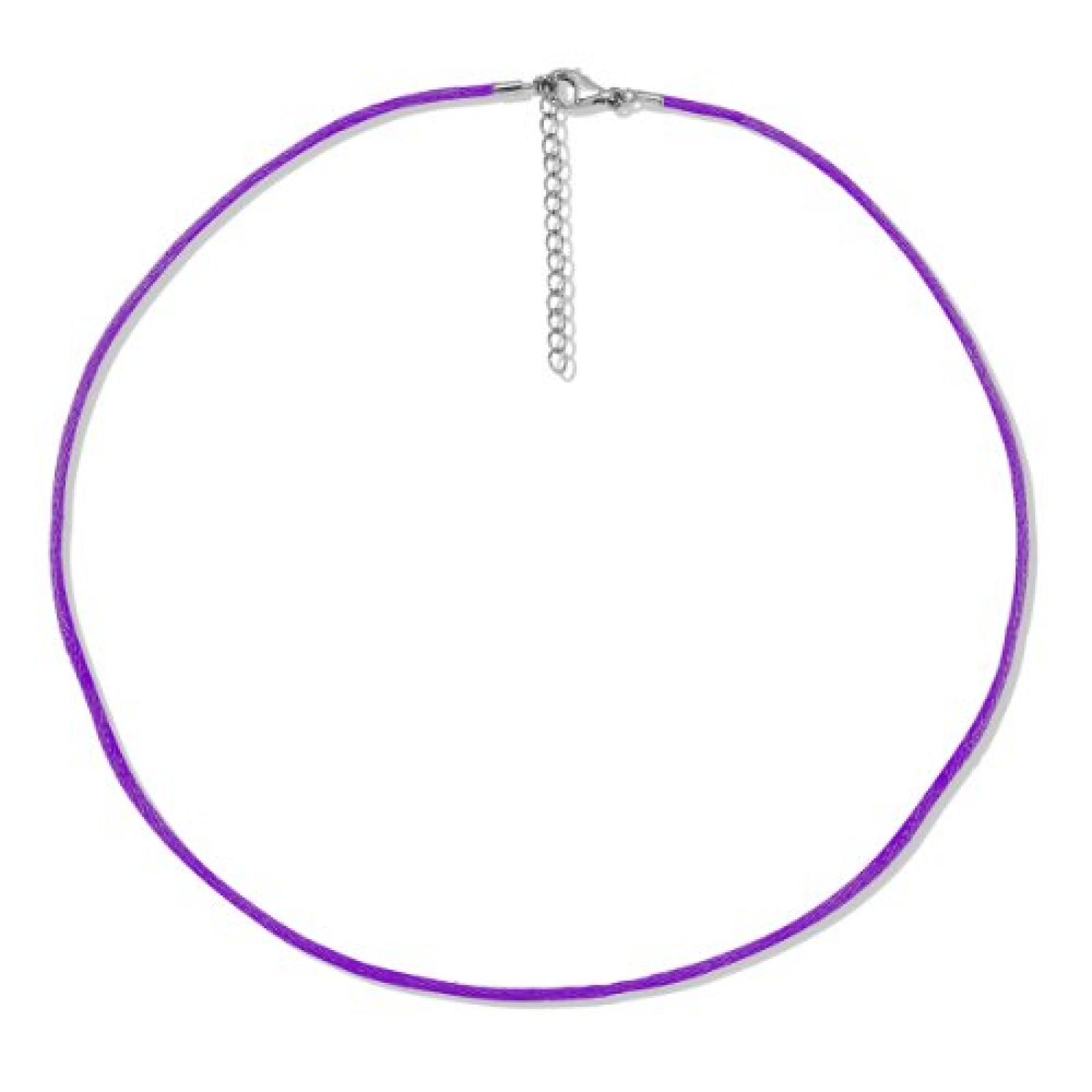 Rafaela Donata  Damen-Halskette Basic Collection Satin lila 925 Sterling Silber 42 + 5 cm  60990098 