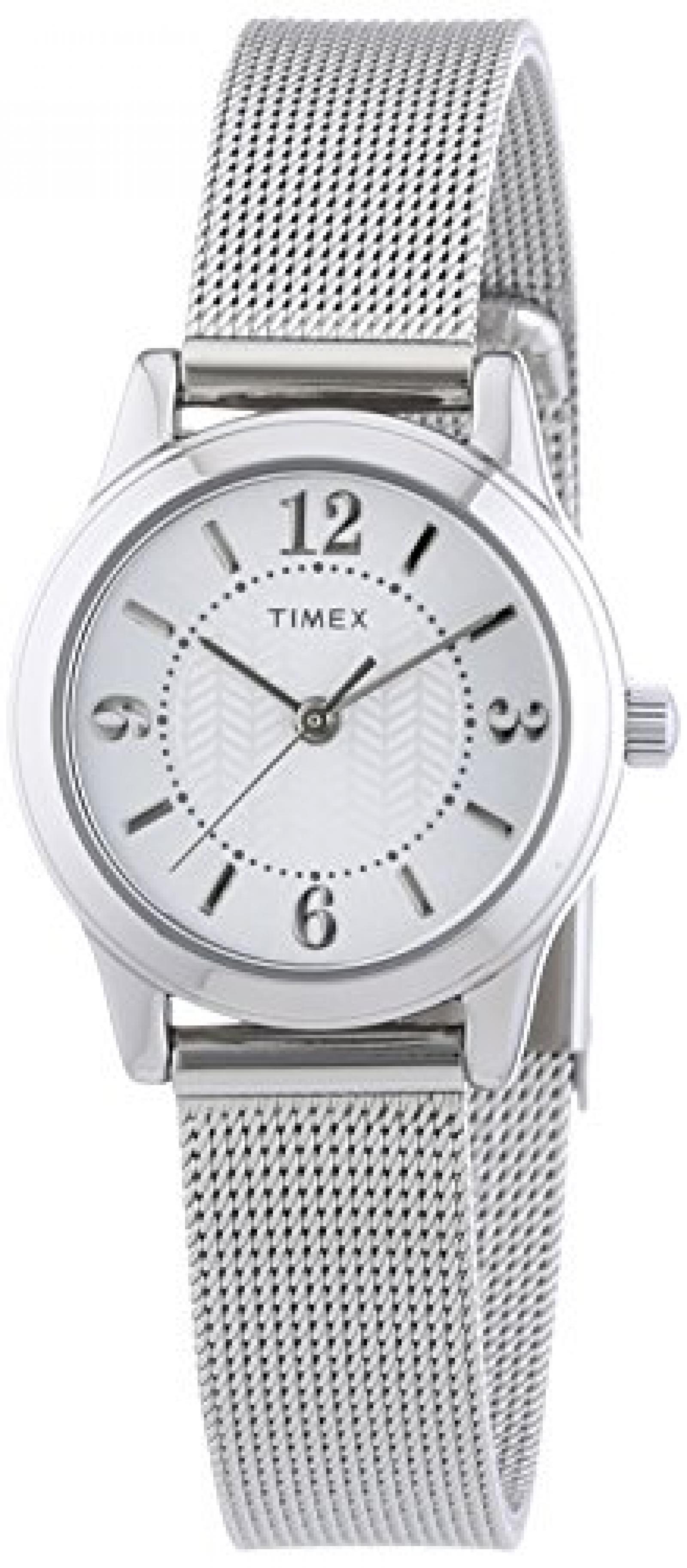 Timex Damen-Armbanduhr XS Womens Dress Bracelet Analog Quarz Edelstahl T2P457 